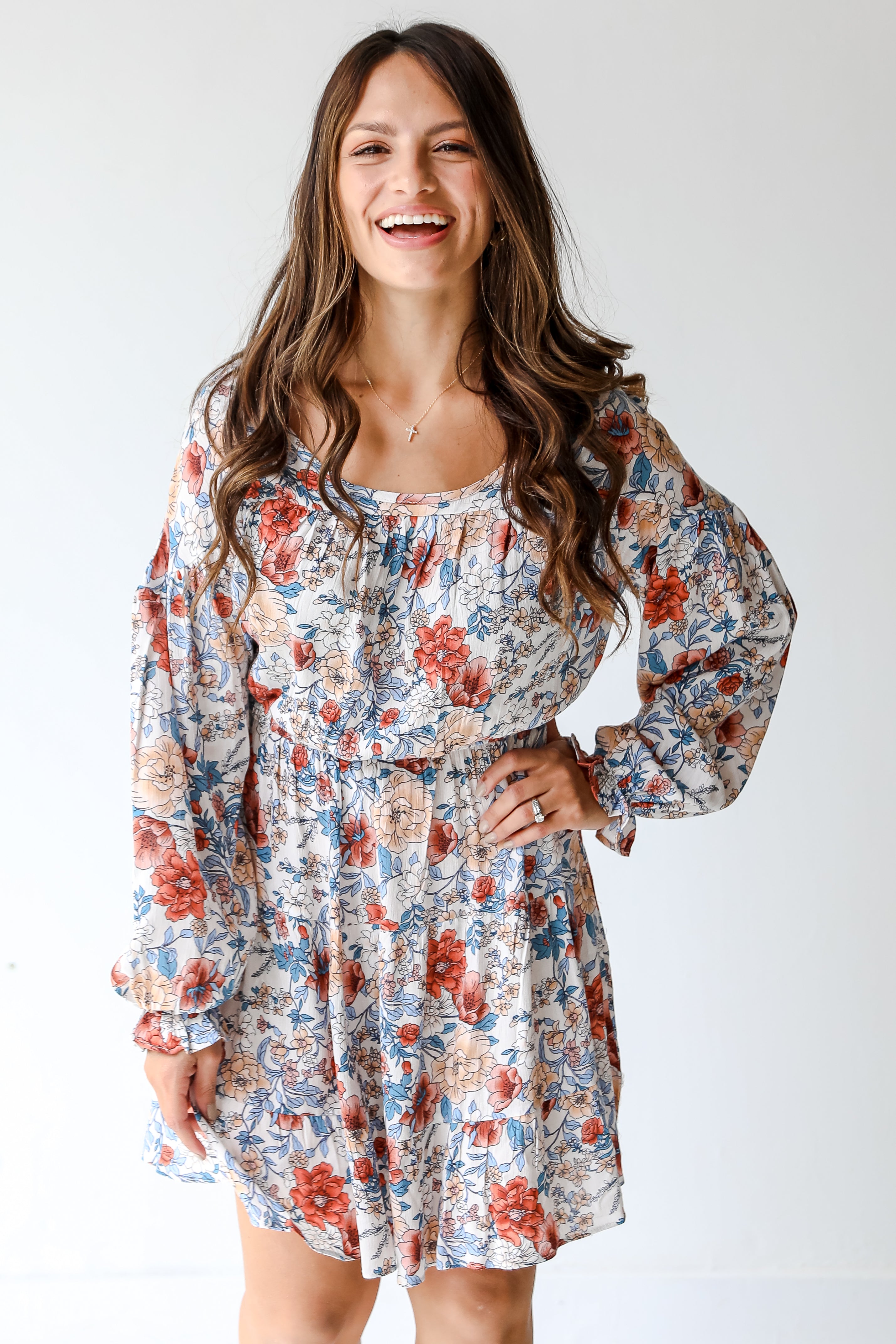 Floral Mini Dress front view