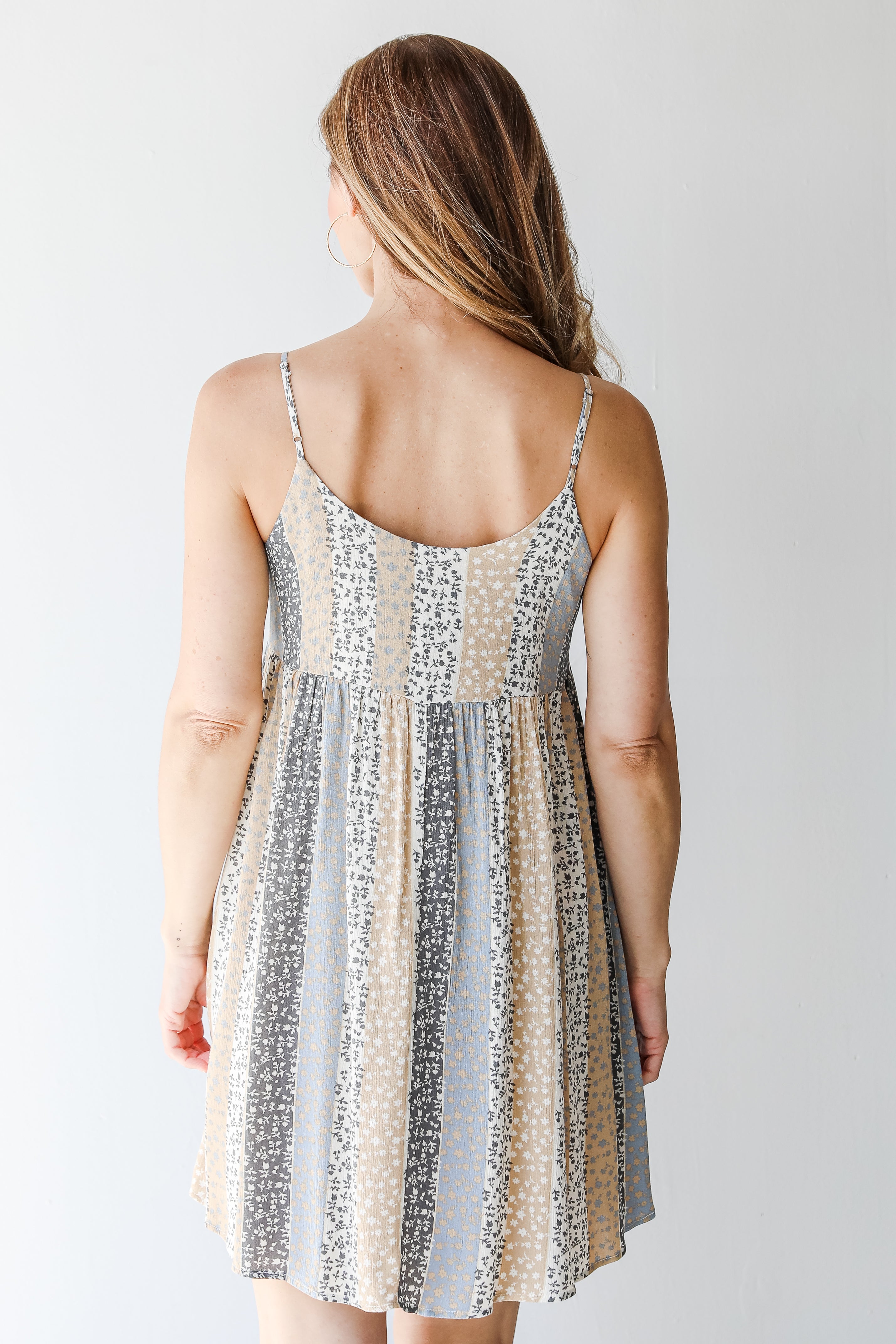 Floral Mini Dress back view