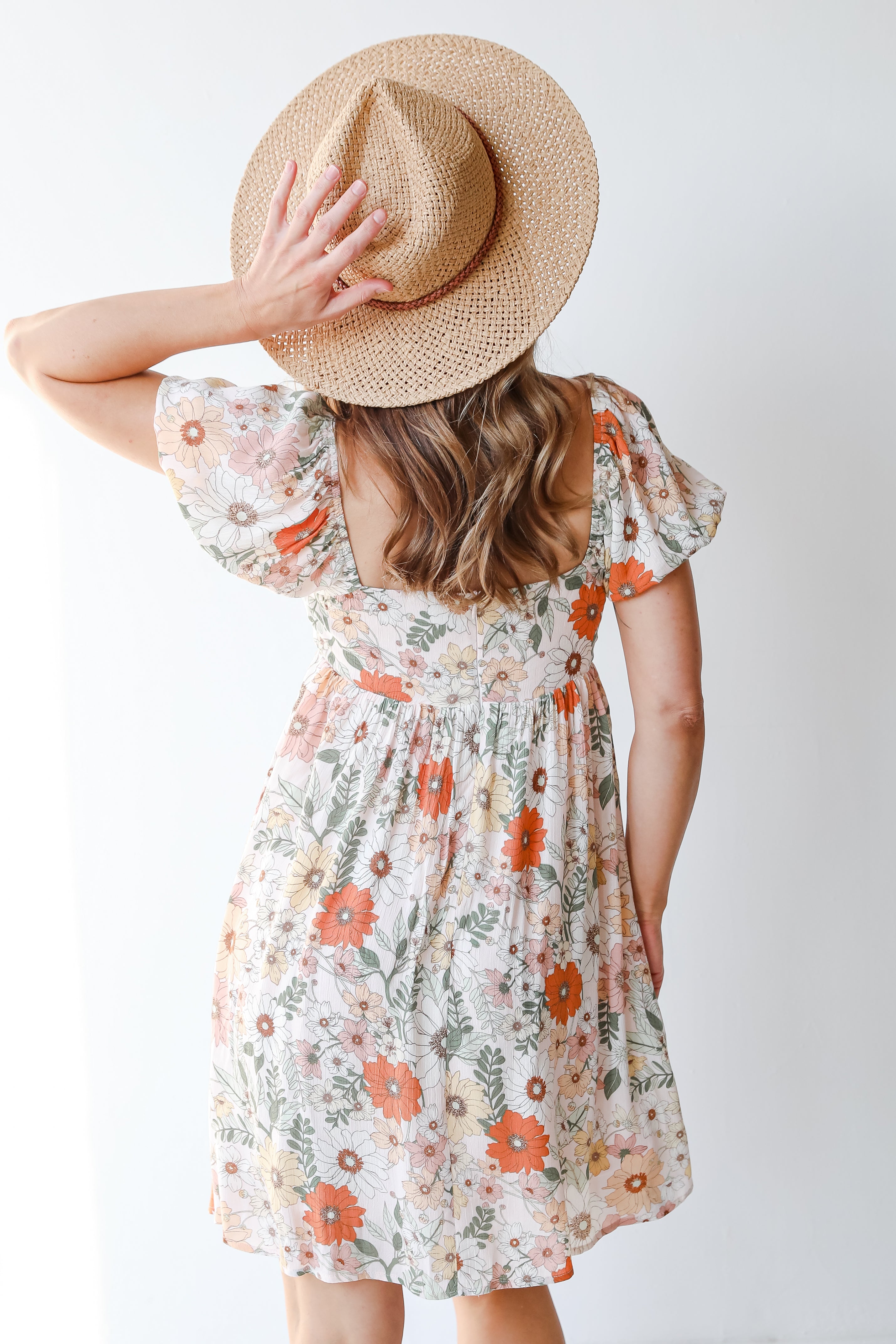 Floral Mini Dress back view