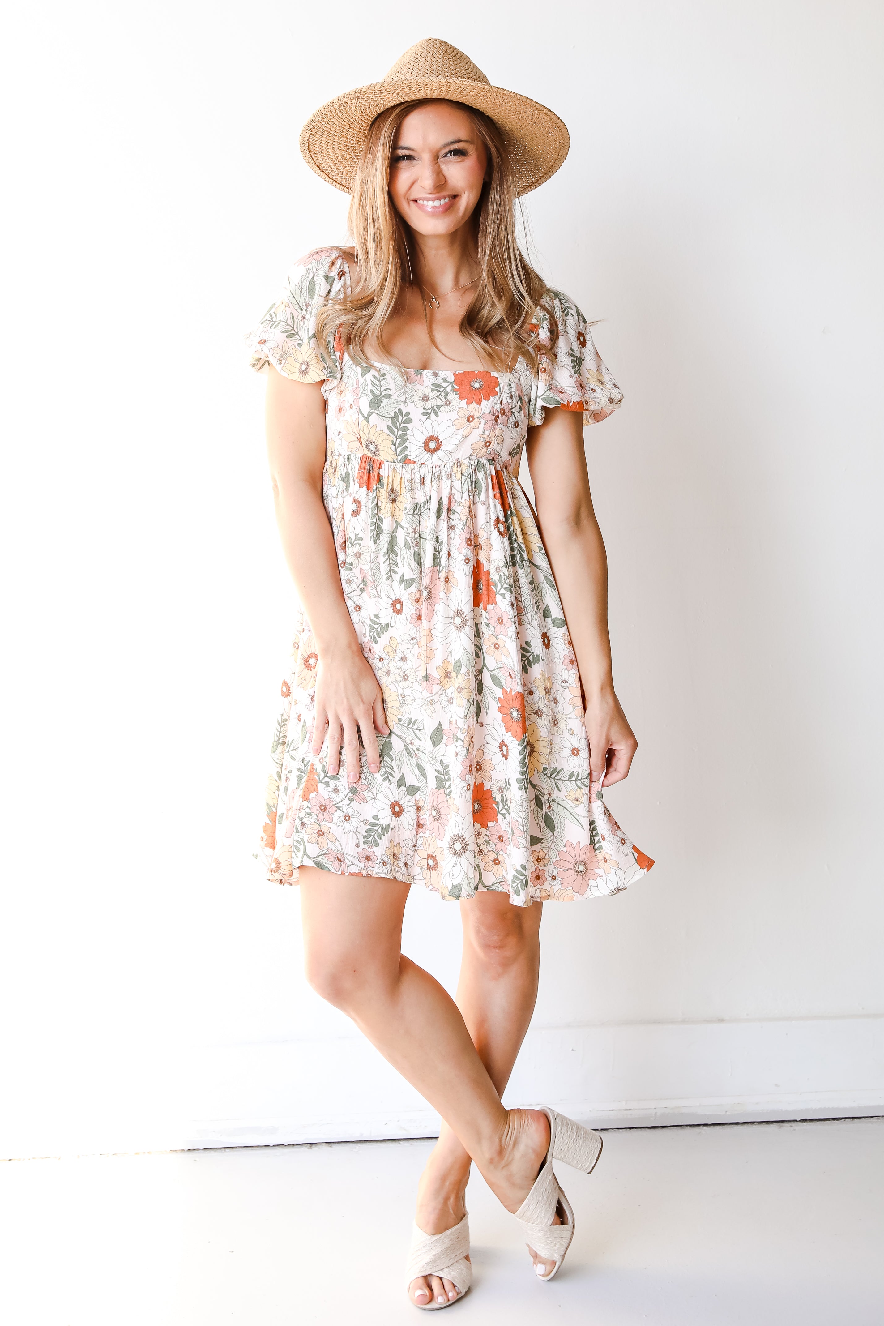 Floral Mini Dress front view