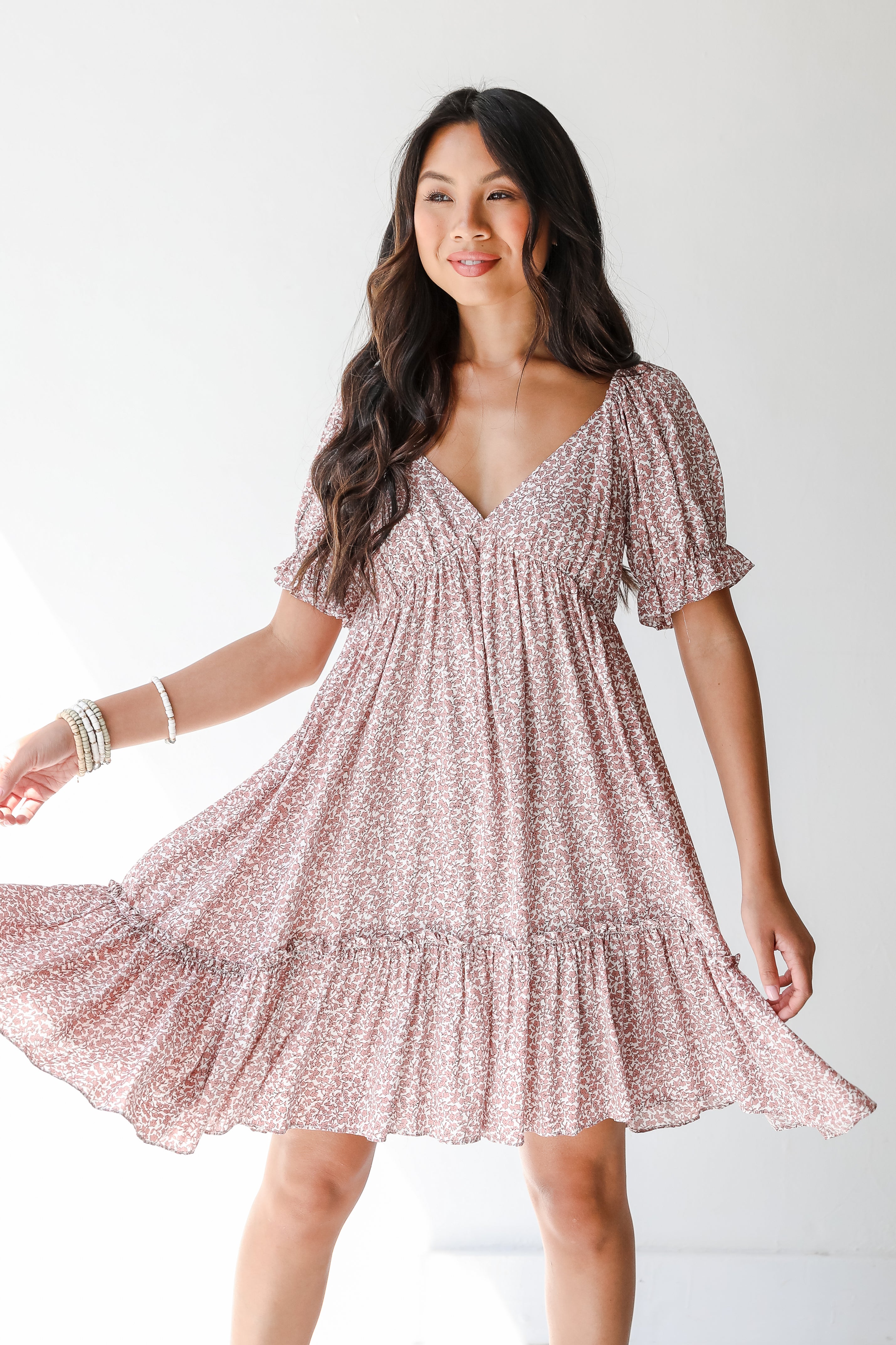 Floral Mini Dress front view