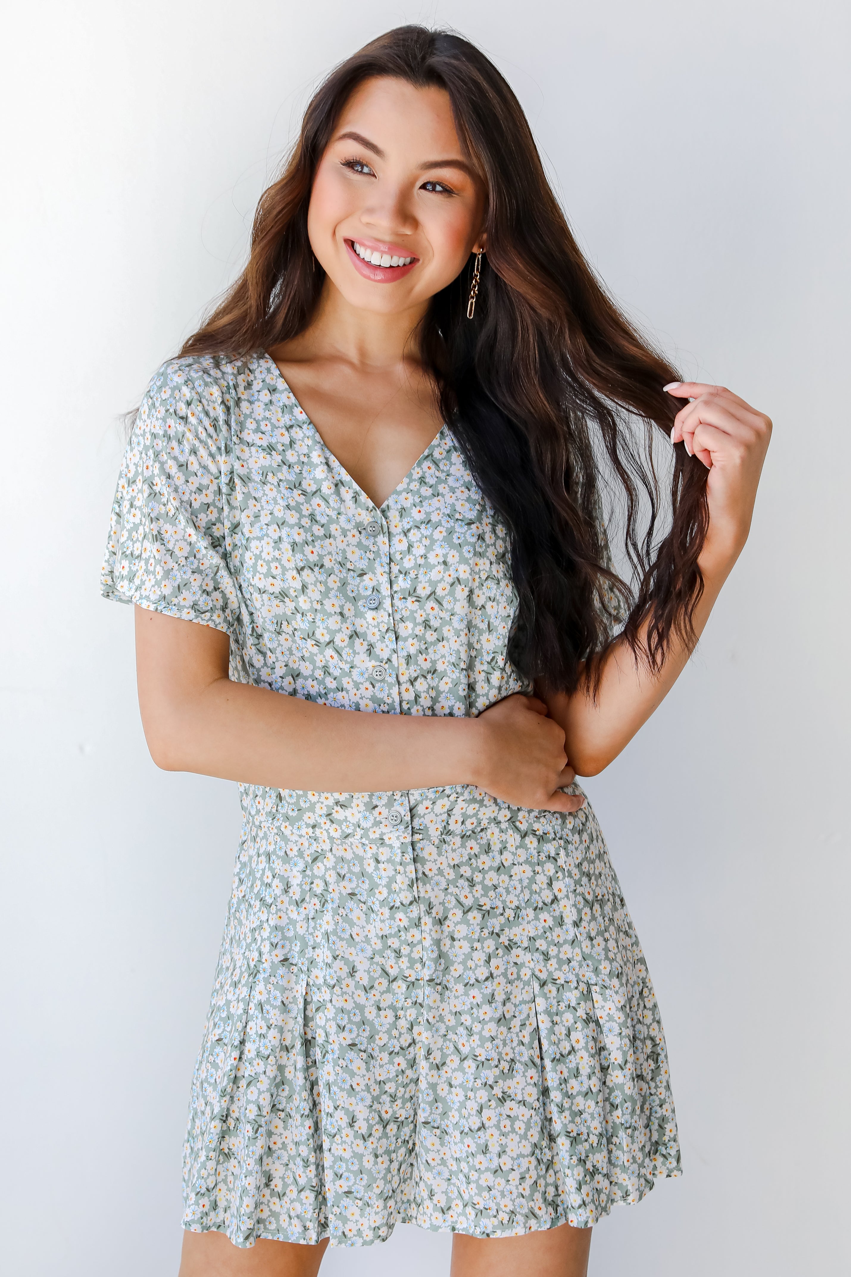 Floral Romper front view