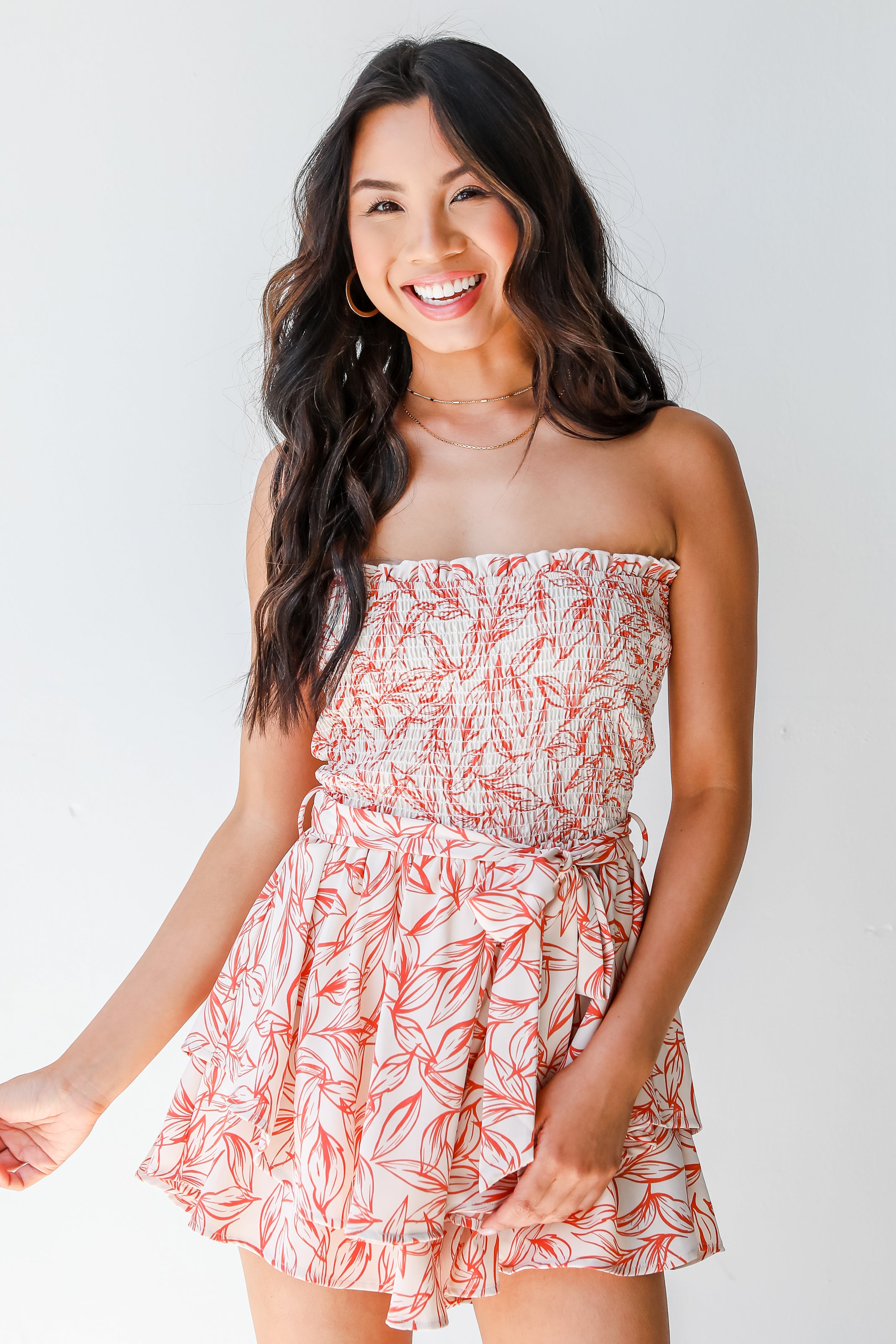 Strapless Romper front view