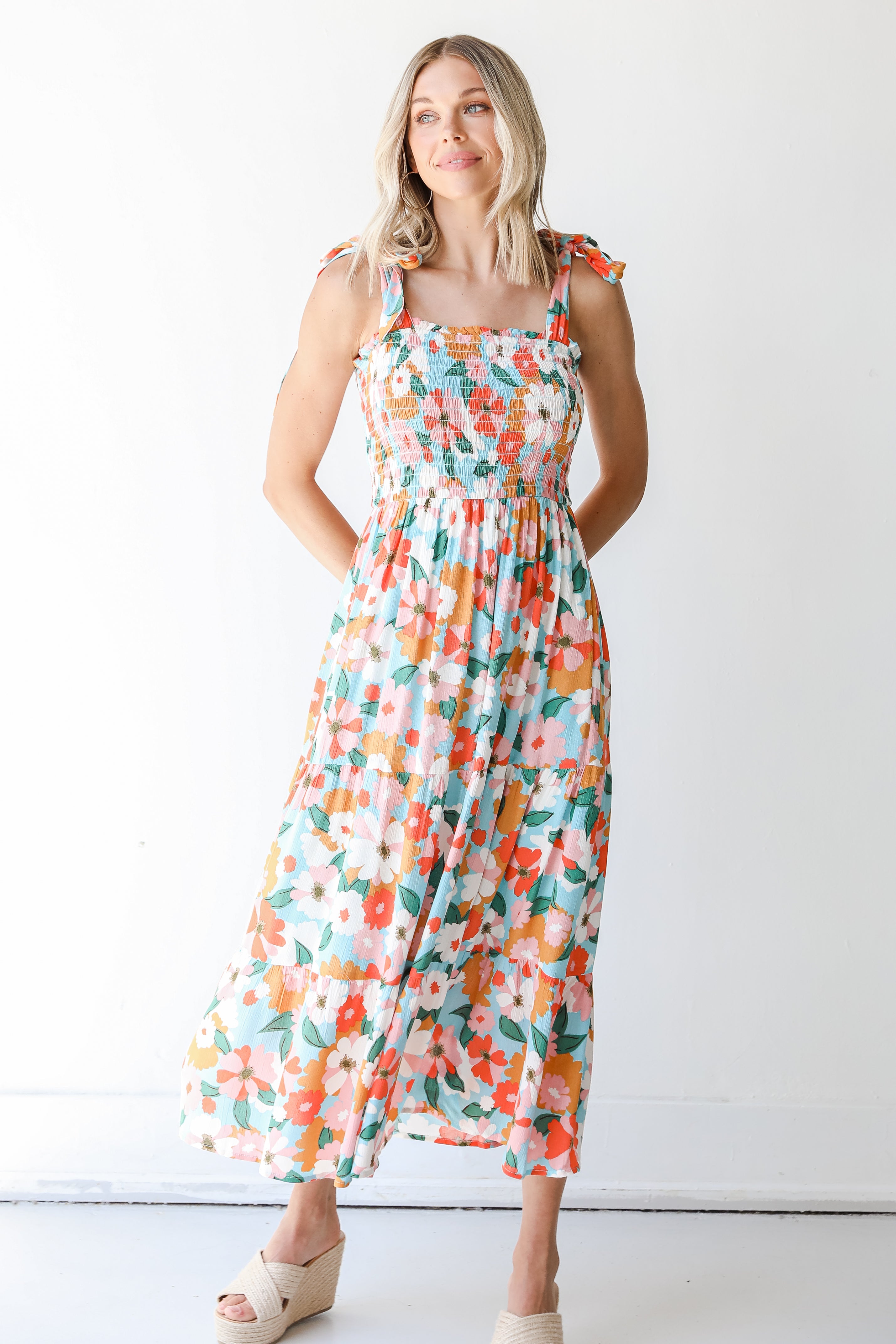 Flower Maxi Dress front view