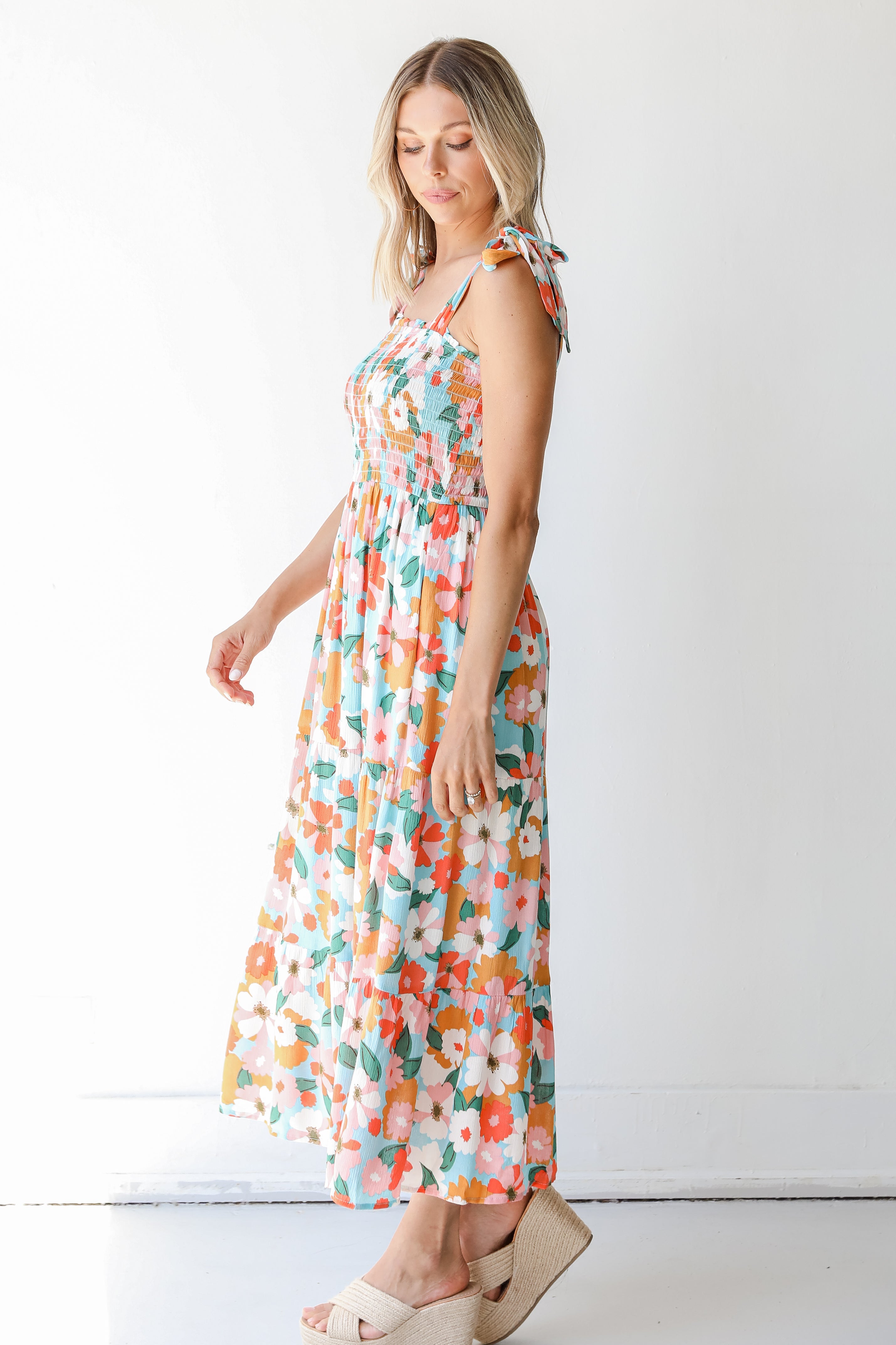 Flower Maxi Dress side view