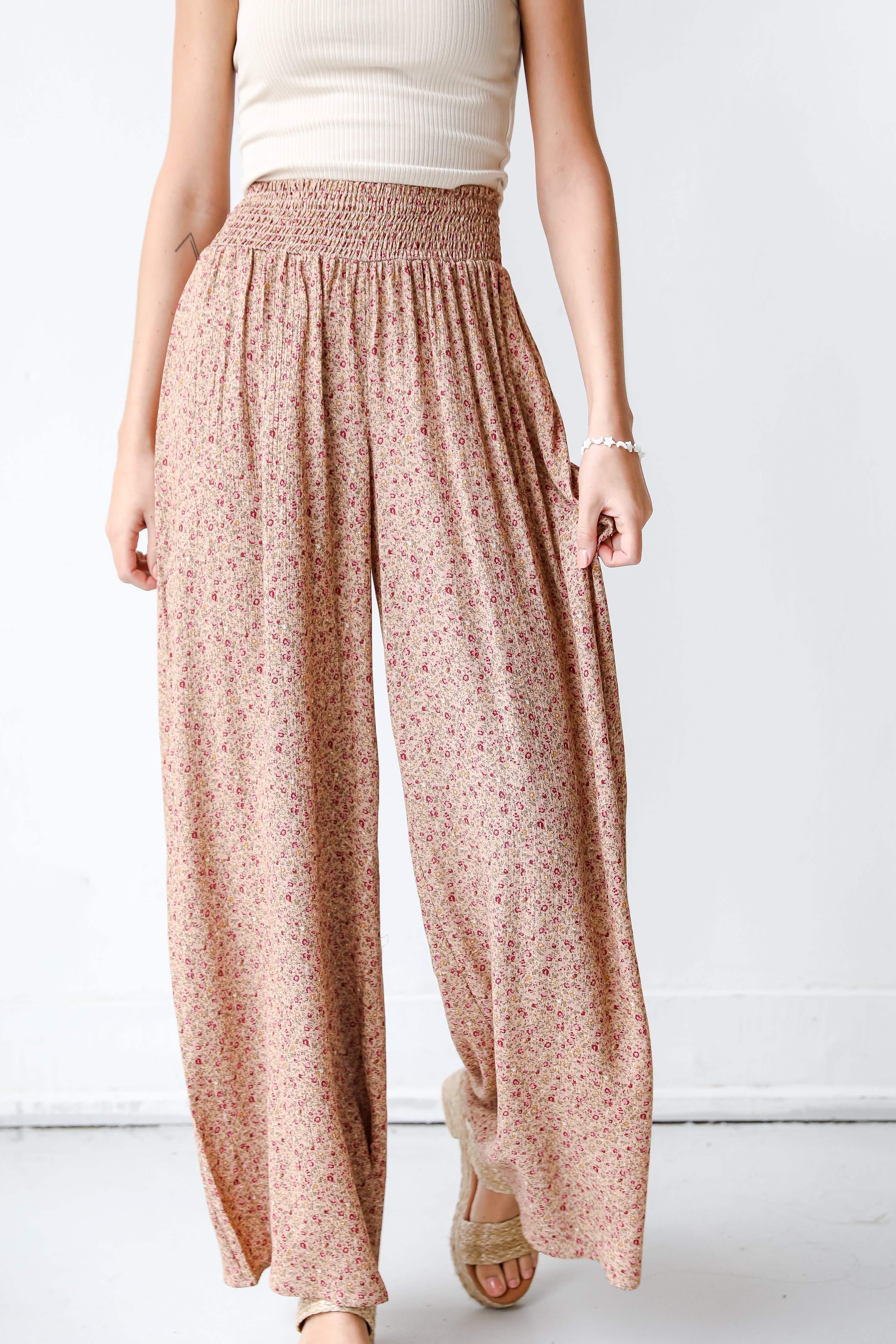 Floral Wide Leg Pants