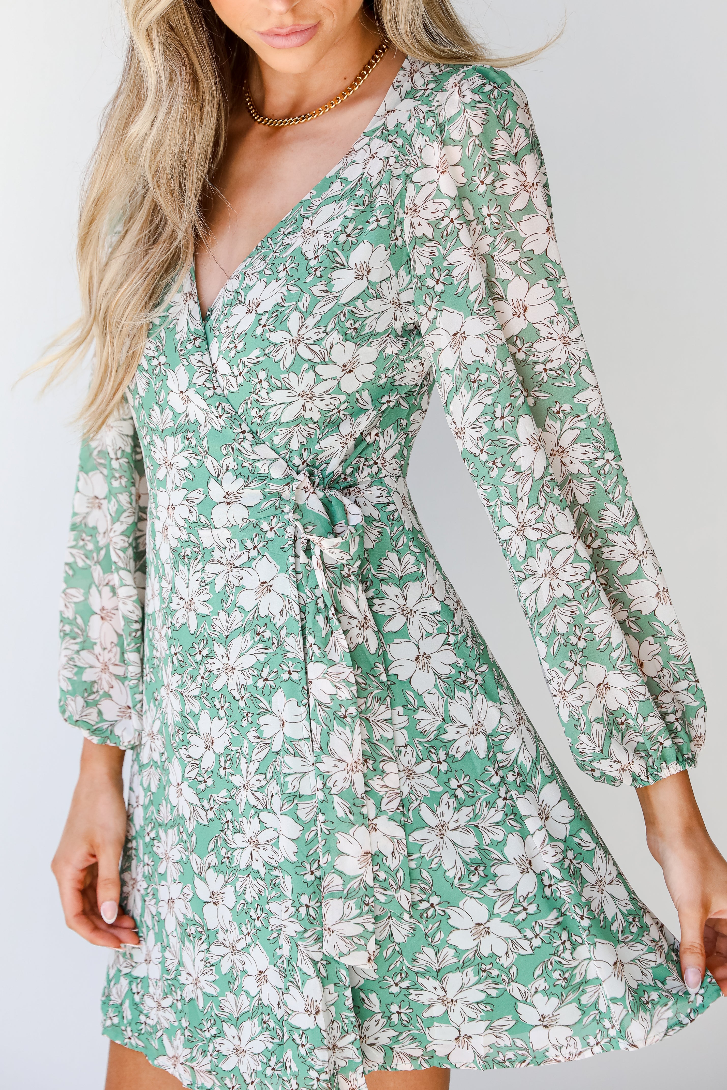 Floral Wrap Dress side view