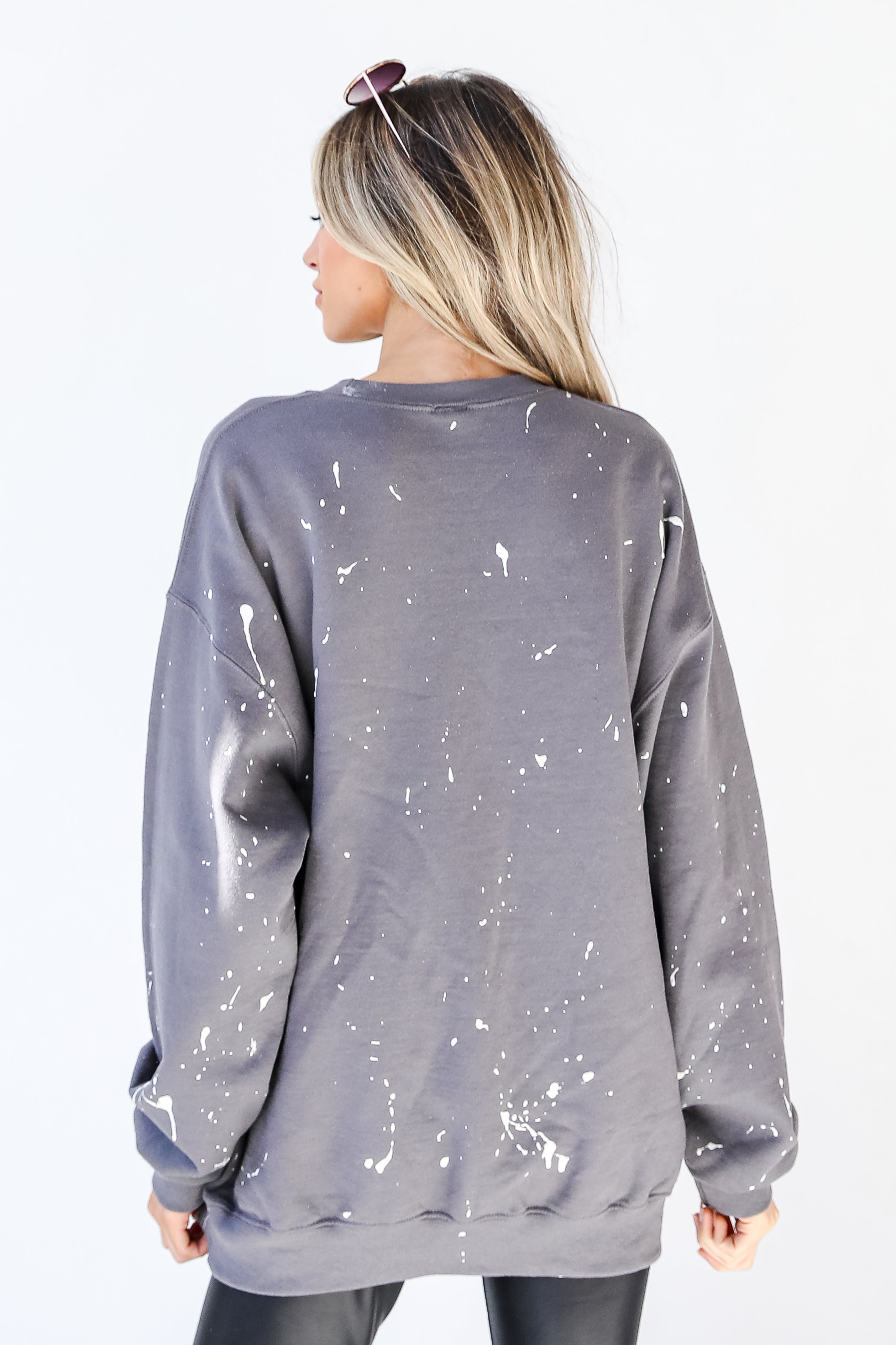 Free Spirit Splattered Pullover back view