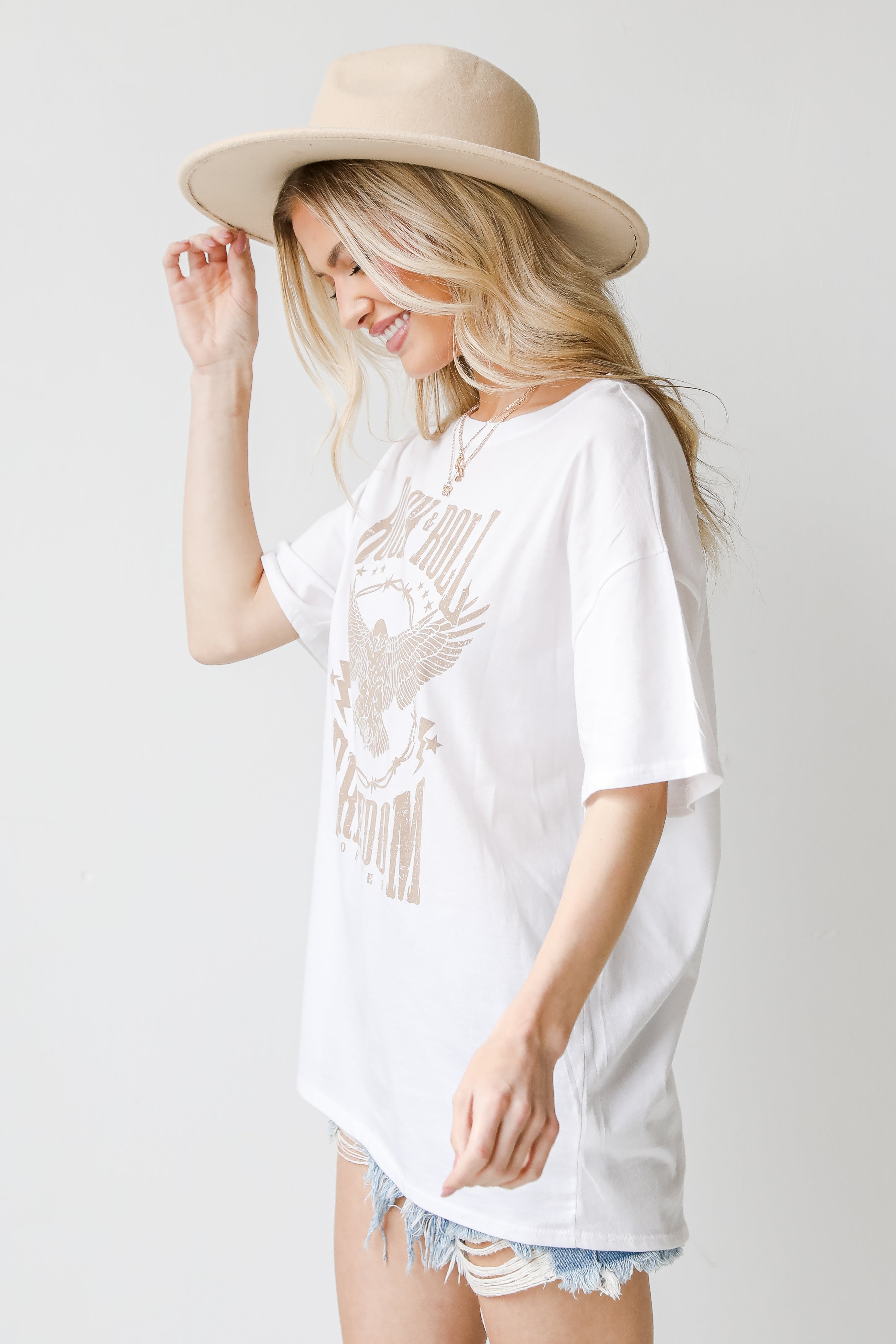 Rock & Roll Freedom Forever Graphic Tee side view