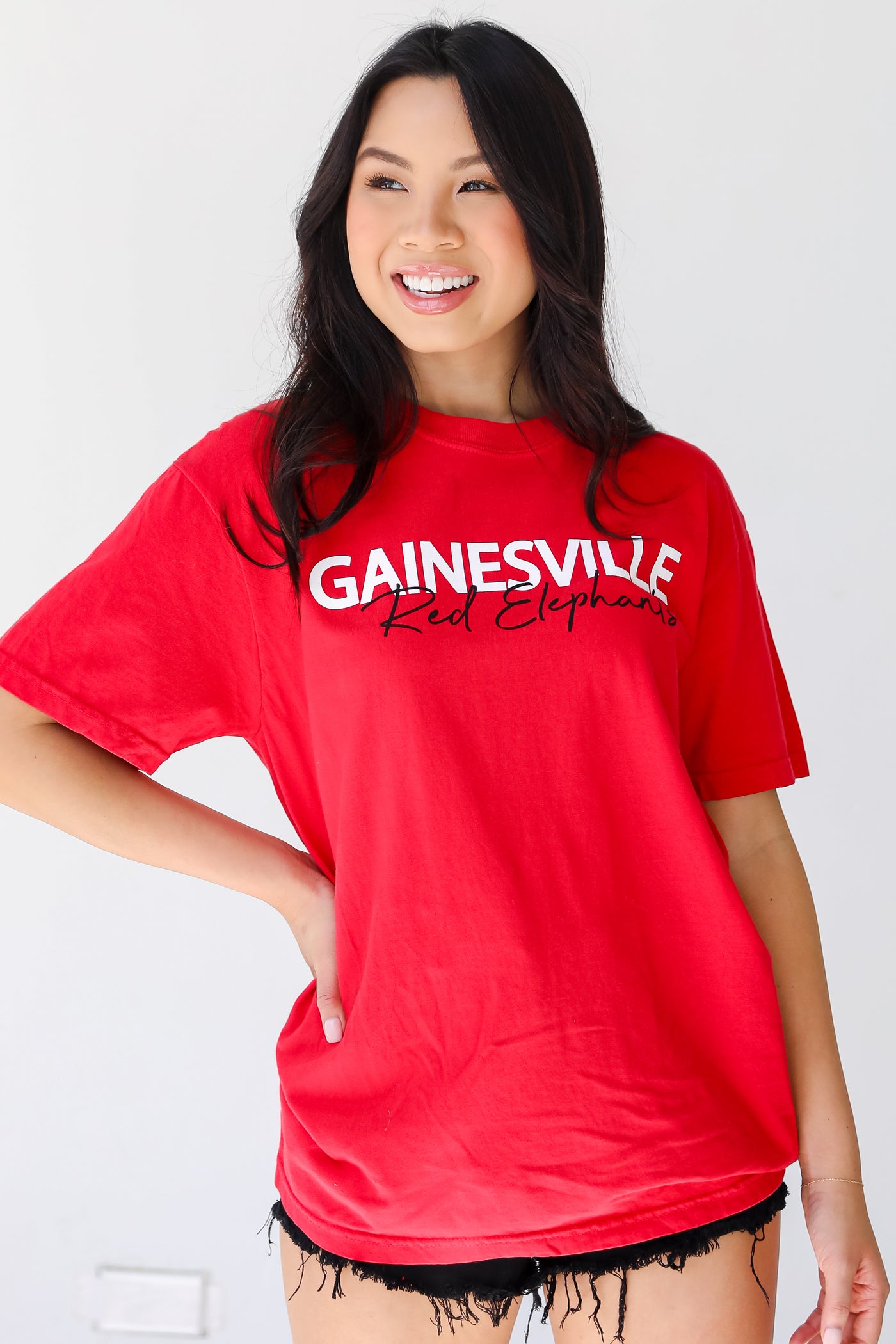Gainesville Red Elephants Tee on model