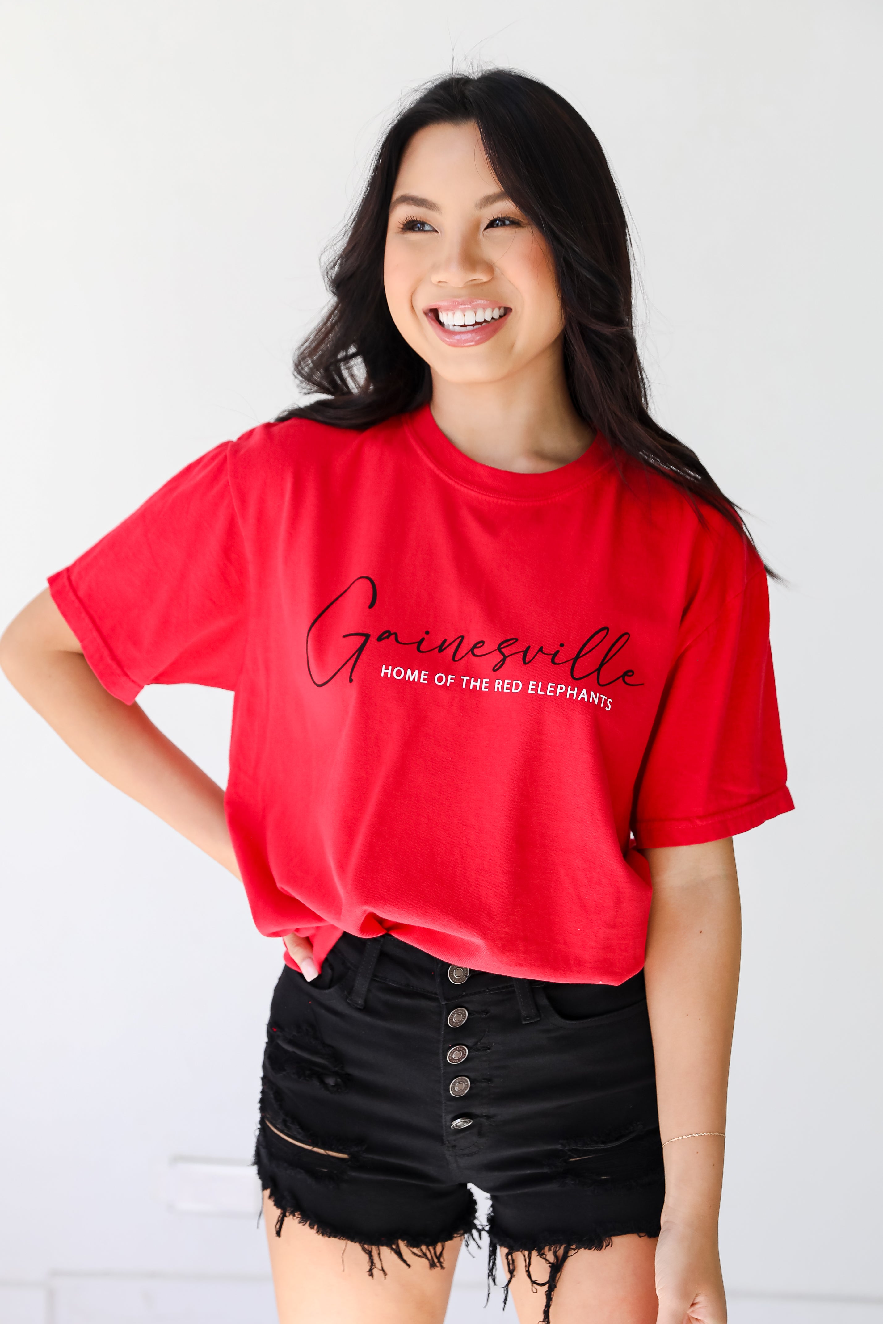 Gainesville Home Of The Red Elephants Tee front view