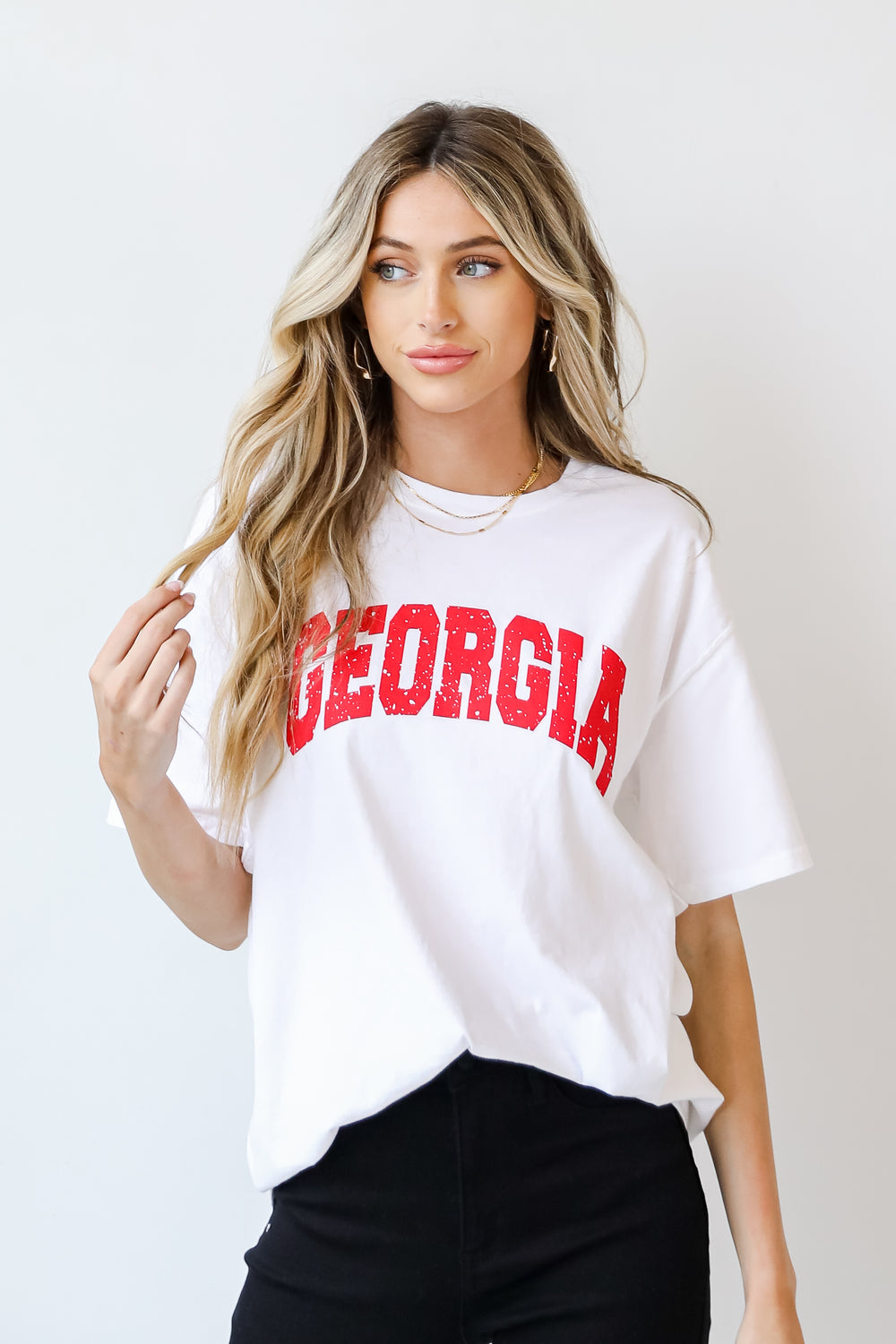 Georgia Tee in white