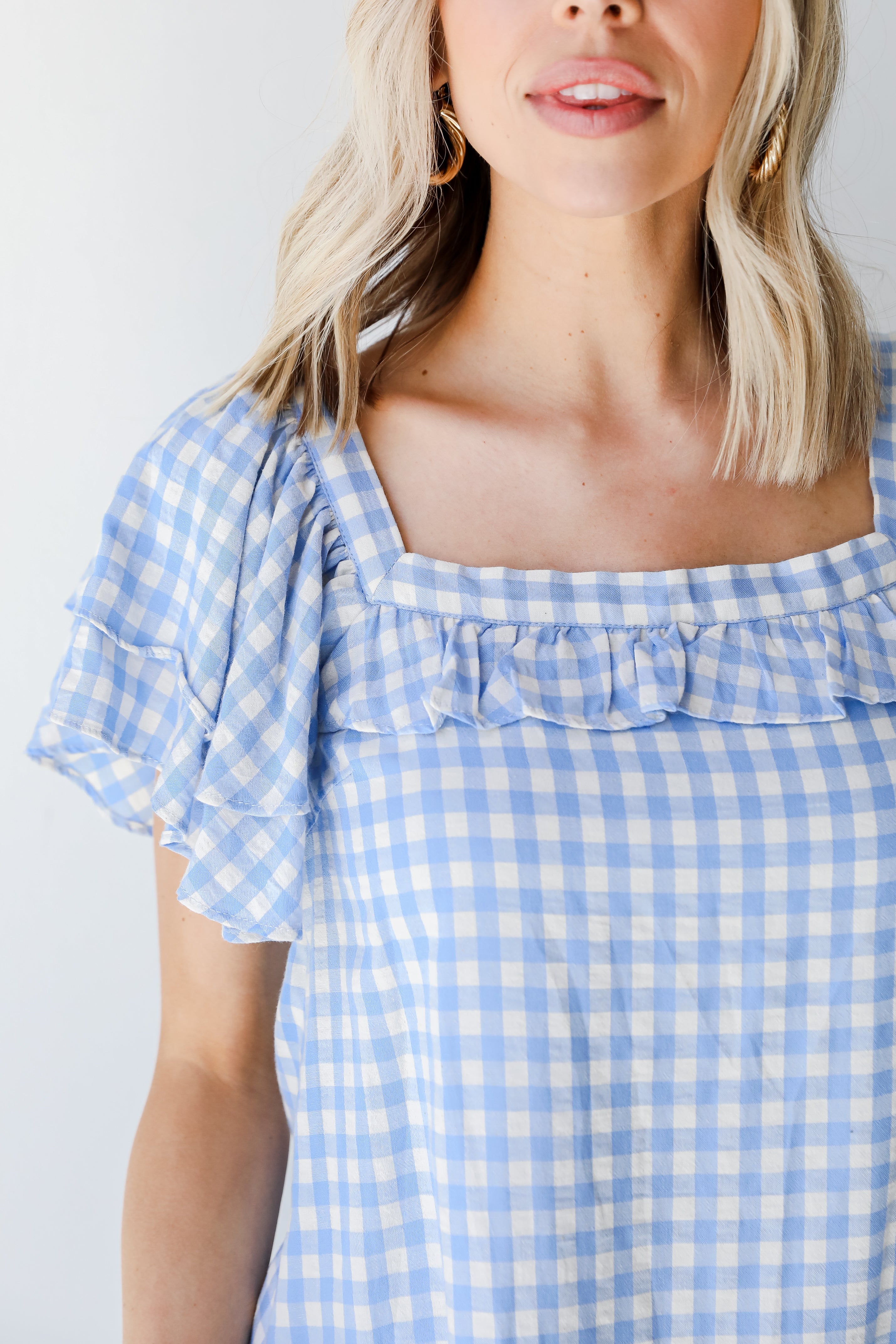 Gingham Mini Dress close up