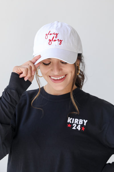 Glory Glory Embroidered Hat on model UGA Hats Online