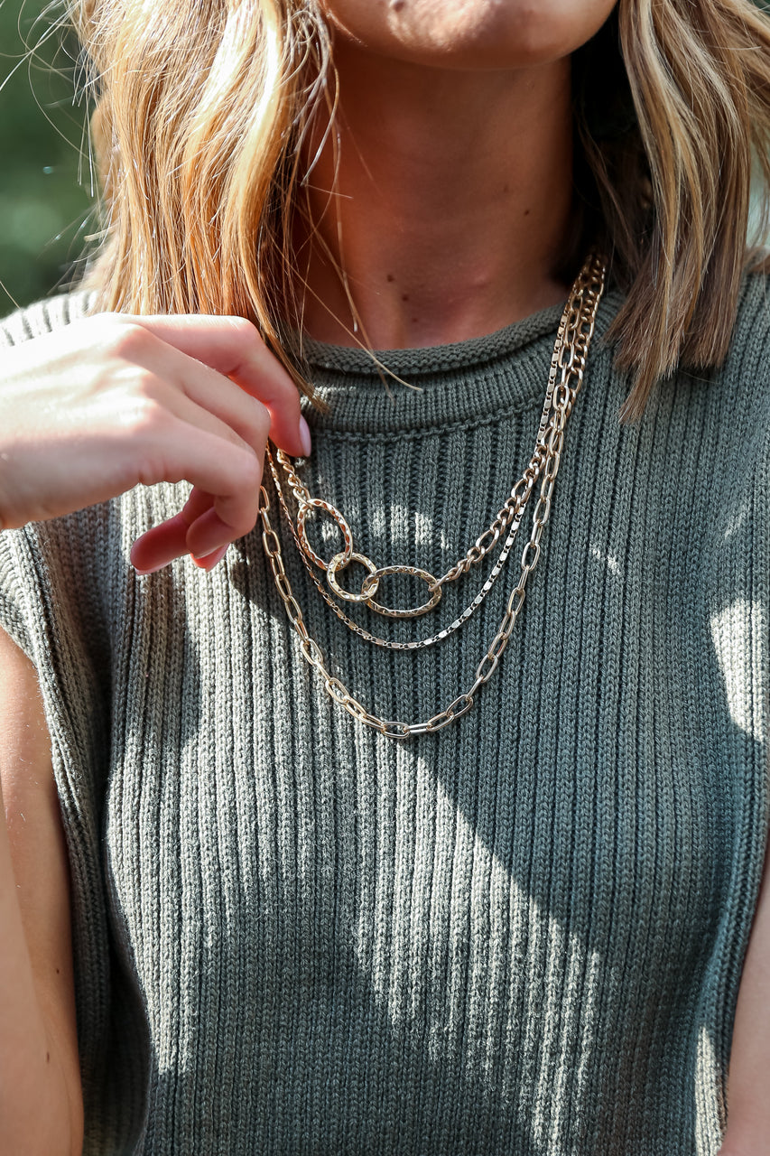 Willow Gold Layered Necklace Dress Up