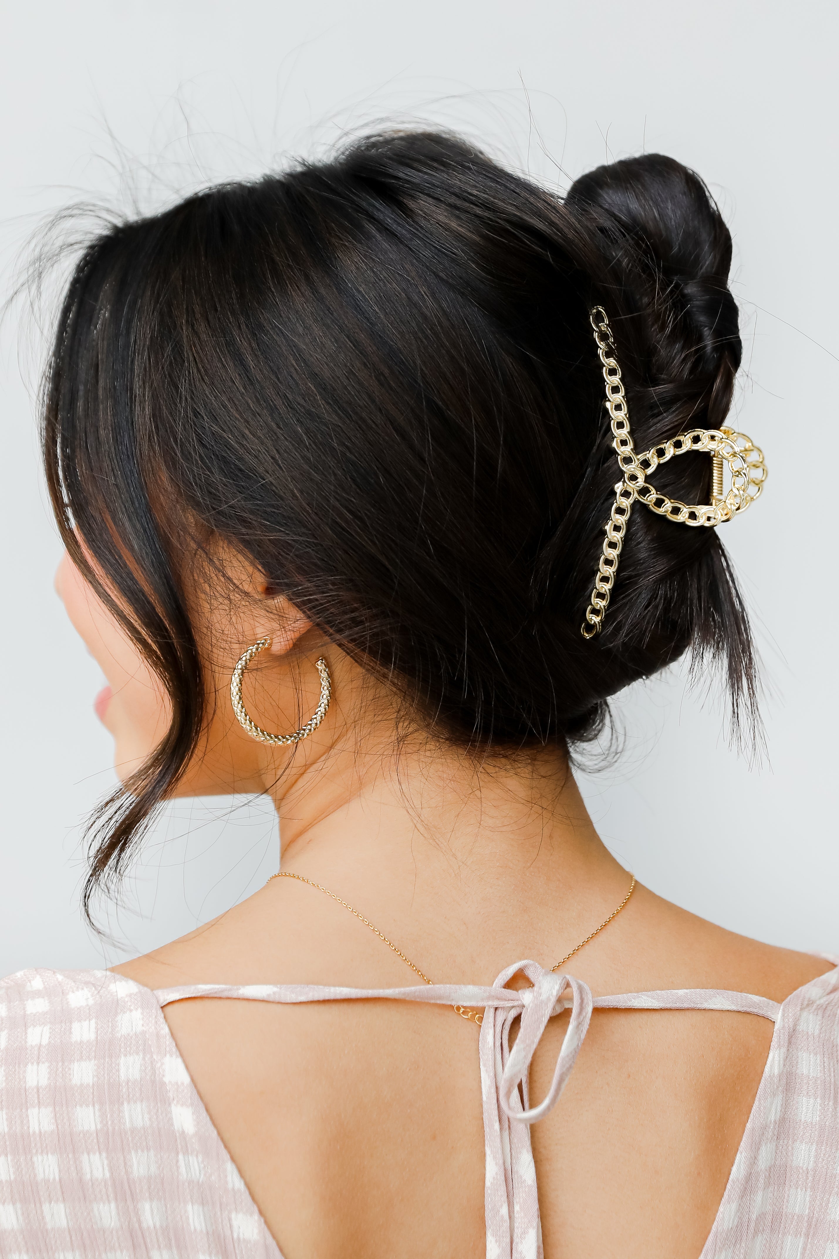 Gold Chainlink Claw Hair Clip