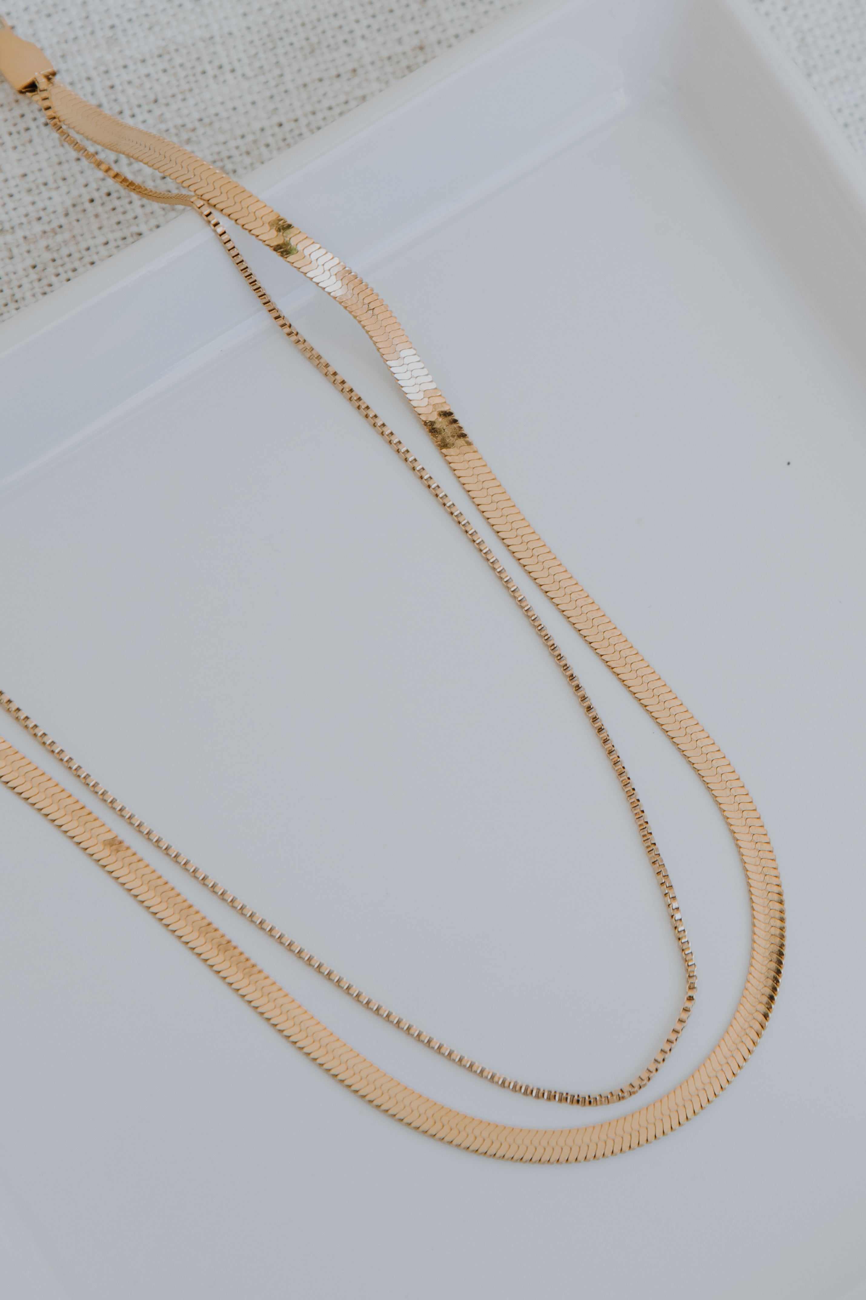 Gold Layered Chain Necklace from dress up