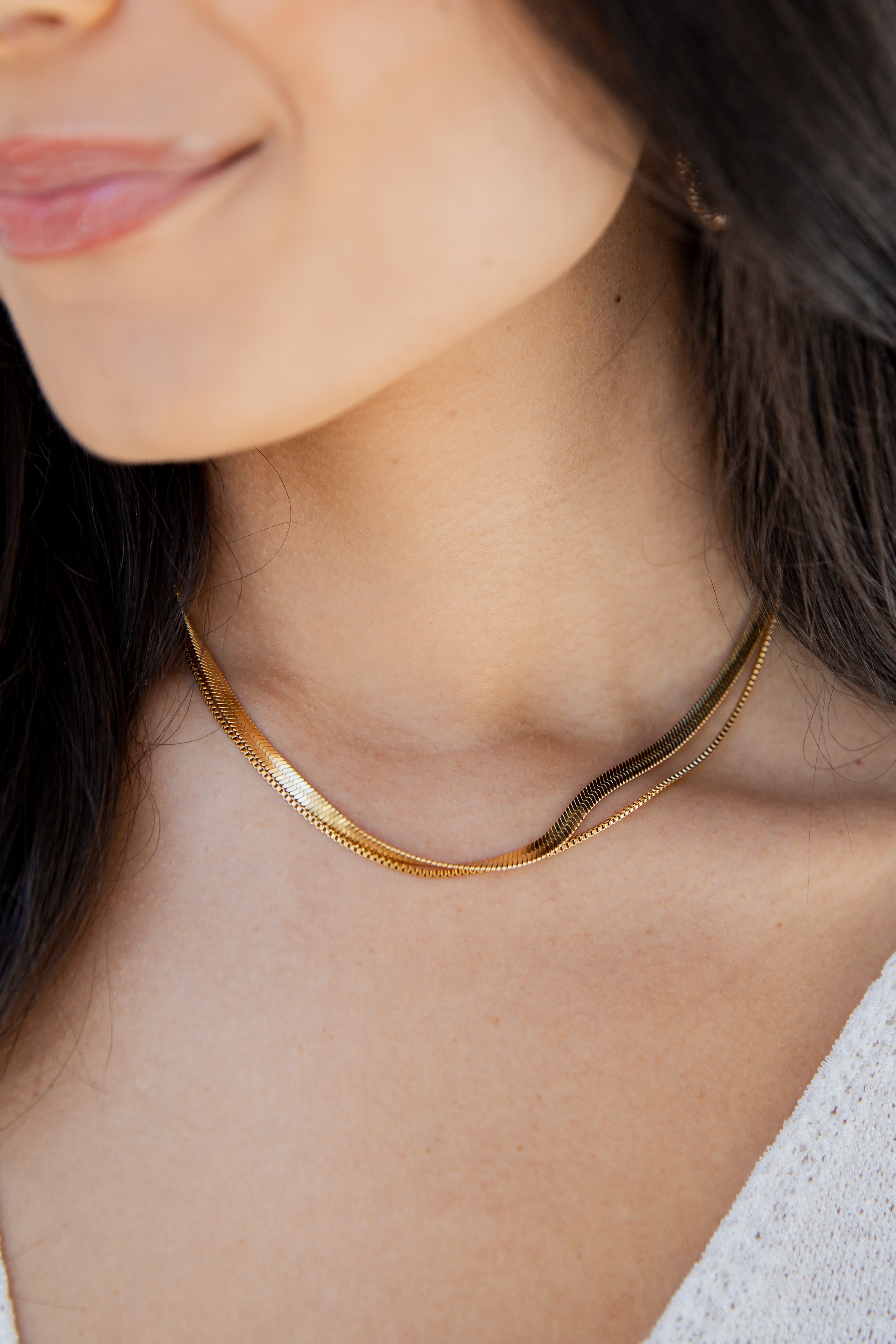 Gold Layered Chain Necklace
