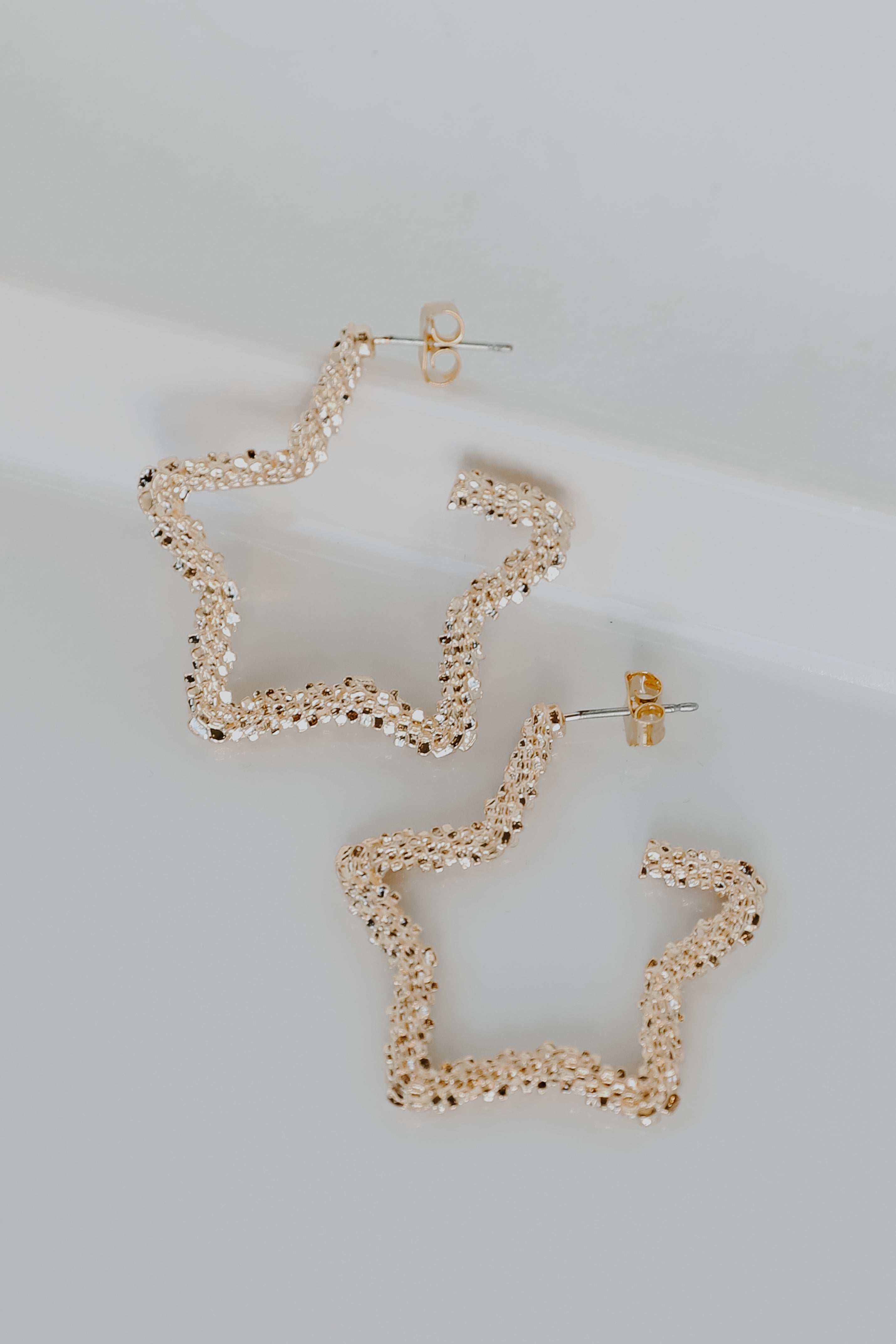 Gold Star Hoop Earrings from dress up