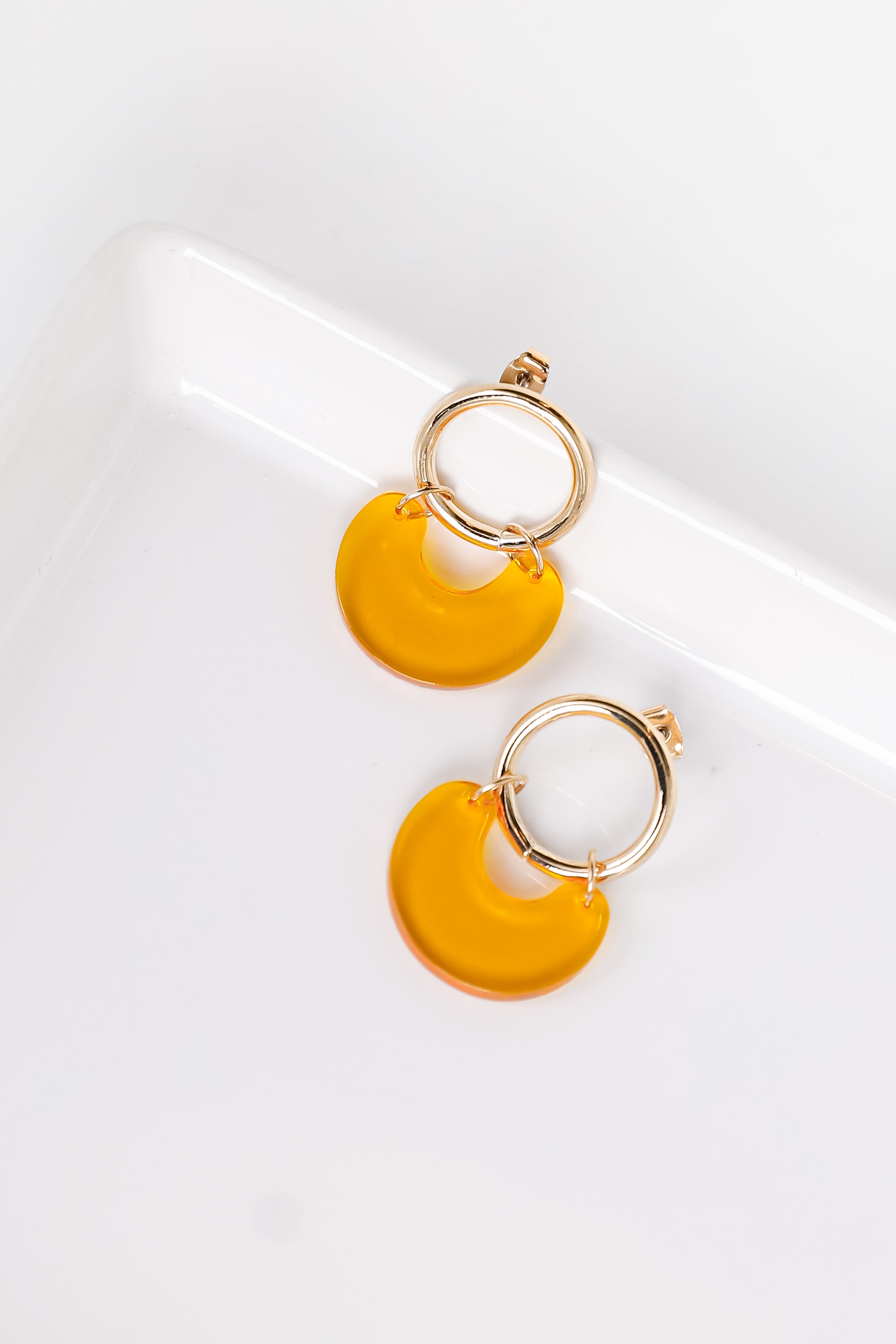 Acrylic Drop Earrings close up