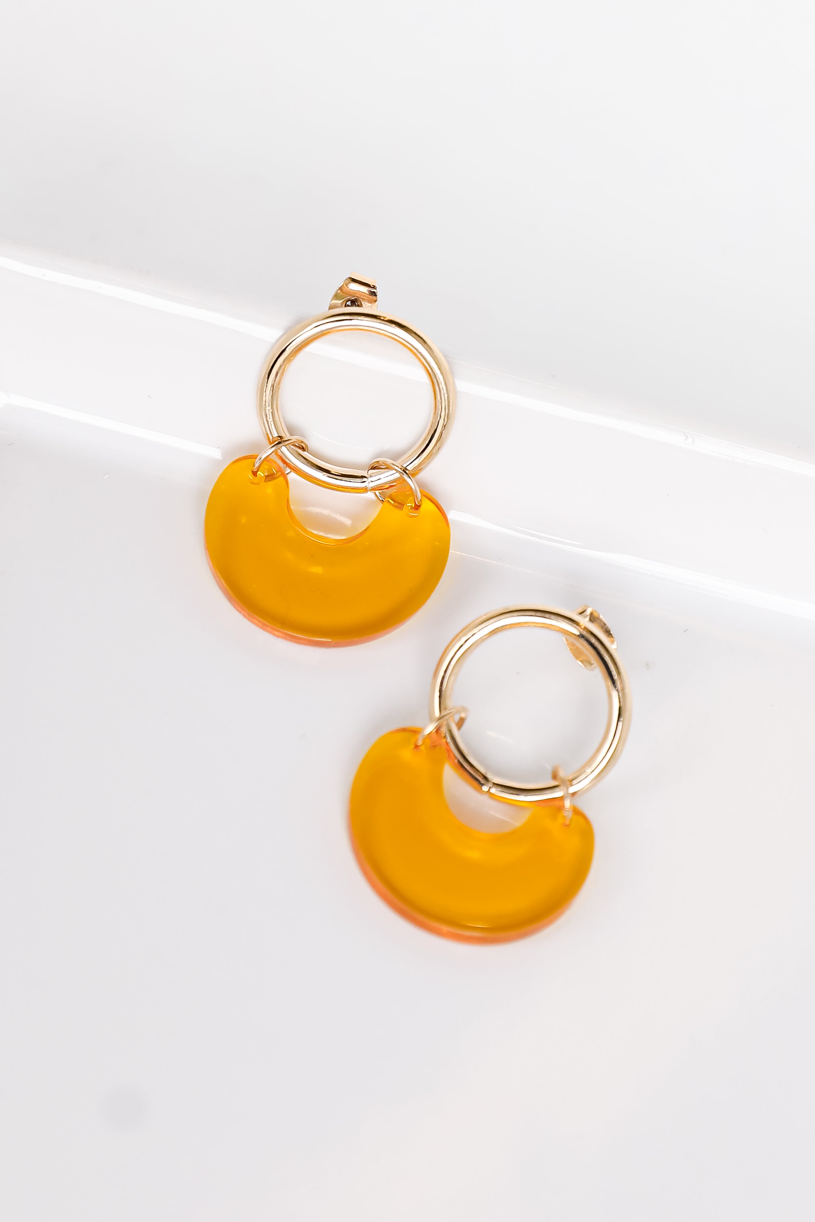 Acrylic Drop Earrings flat lay