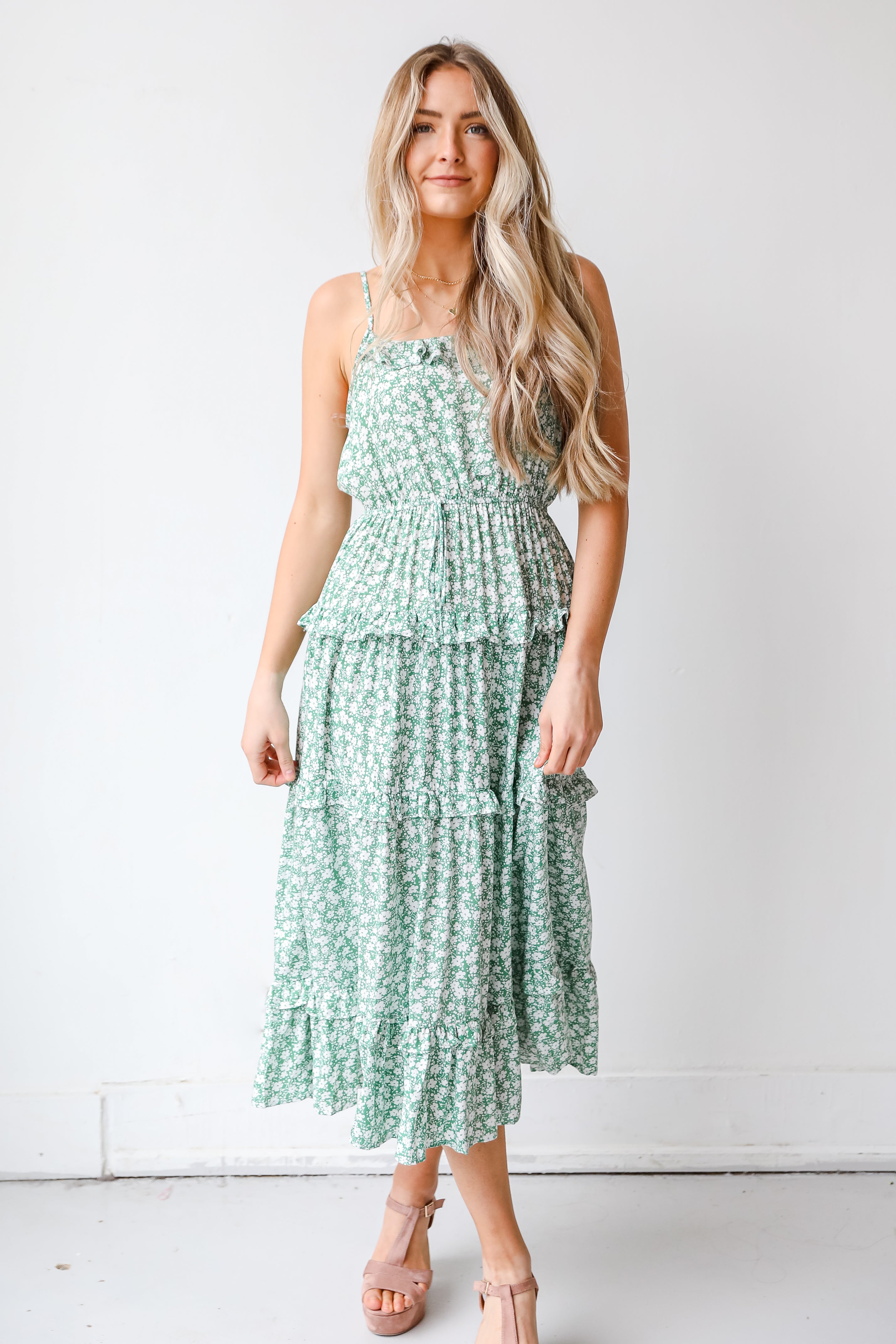 Tiered Floral Maxi Dress