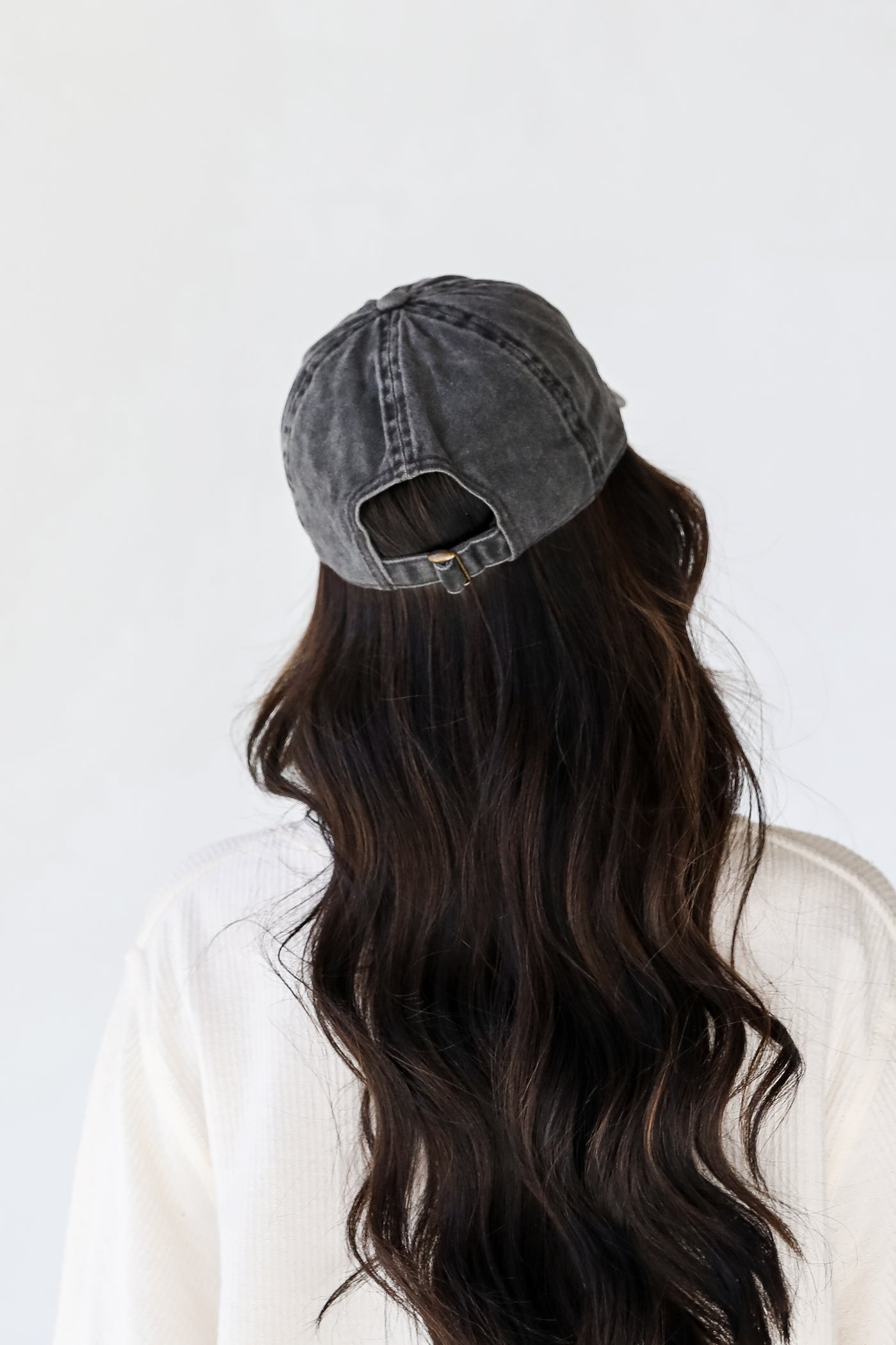 Greenville Embroidered Hat in black back view