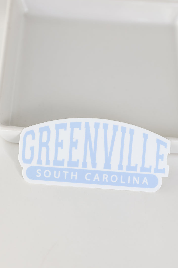Light Blue Greenville South Carolina Sticker from dress up
