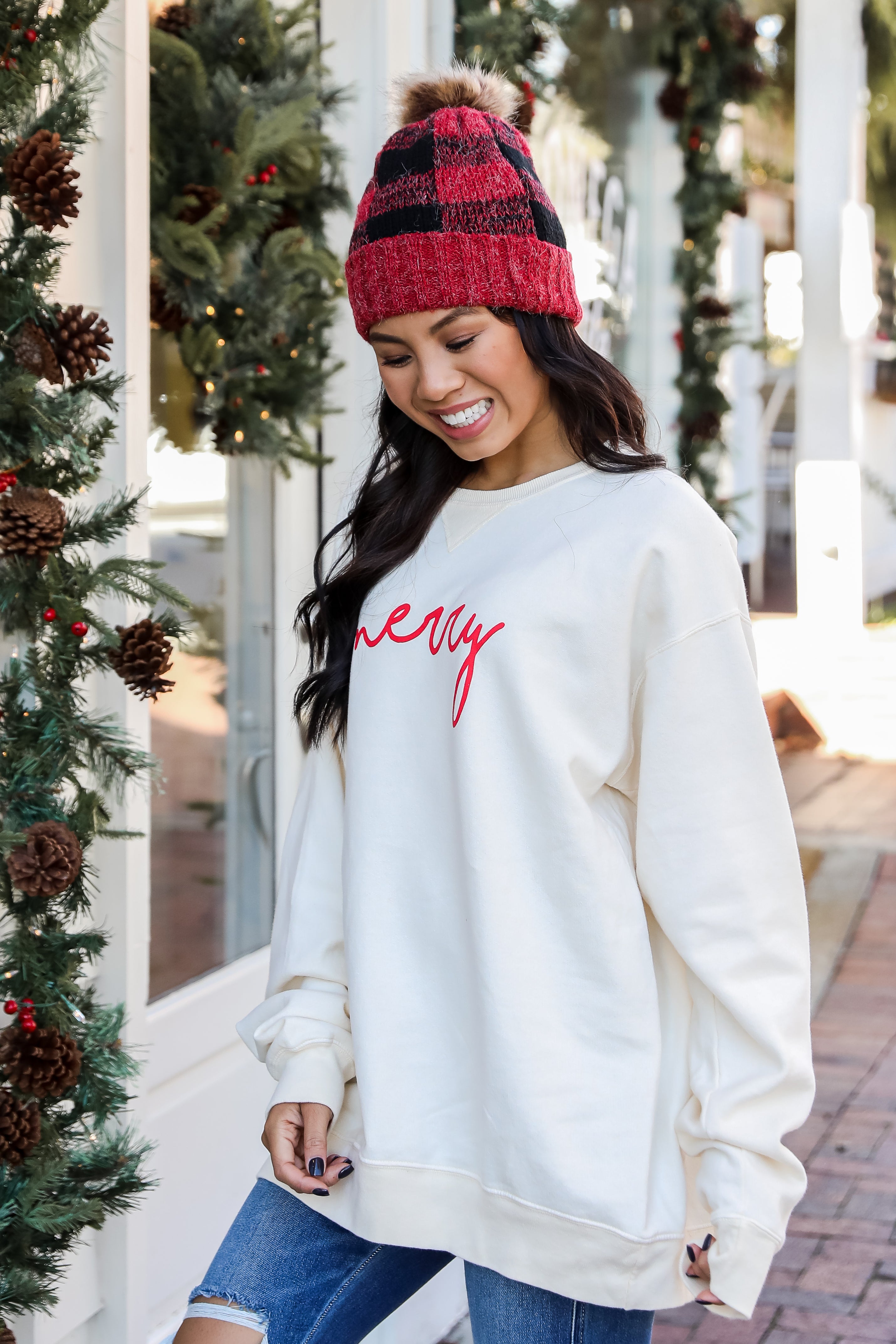 Ivory Merry Pullover side view