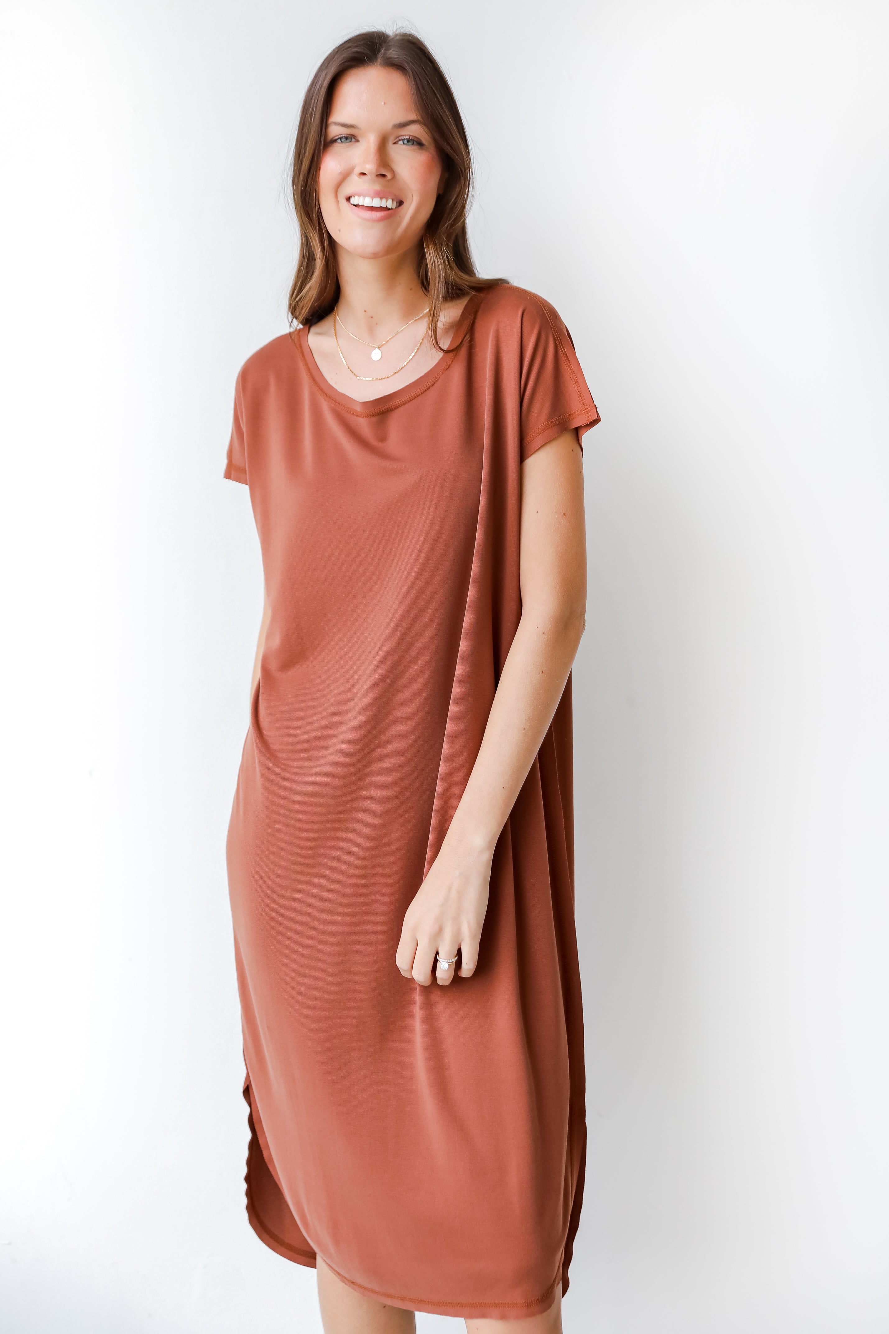 Midi Dress in mocha