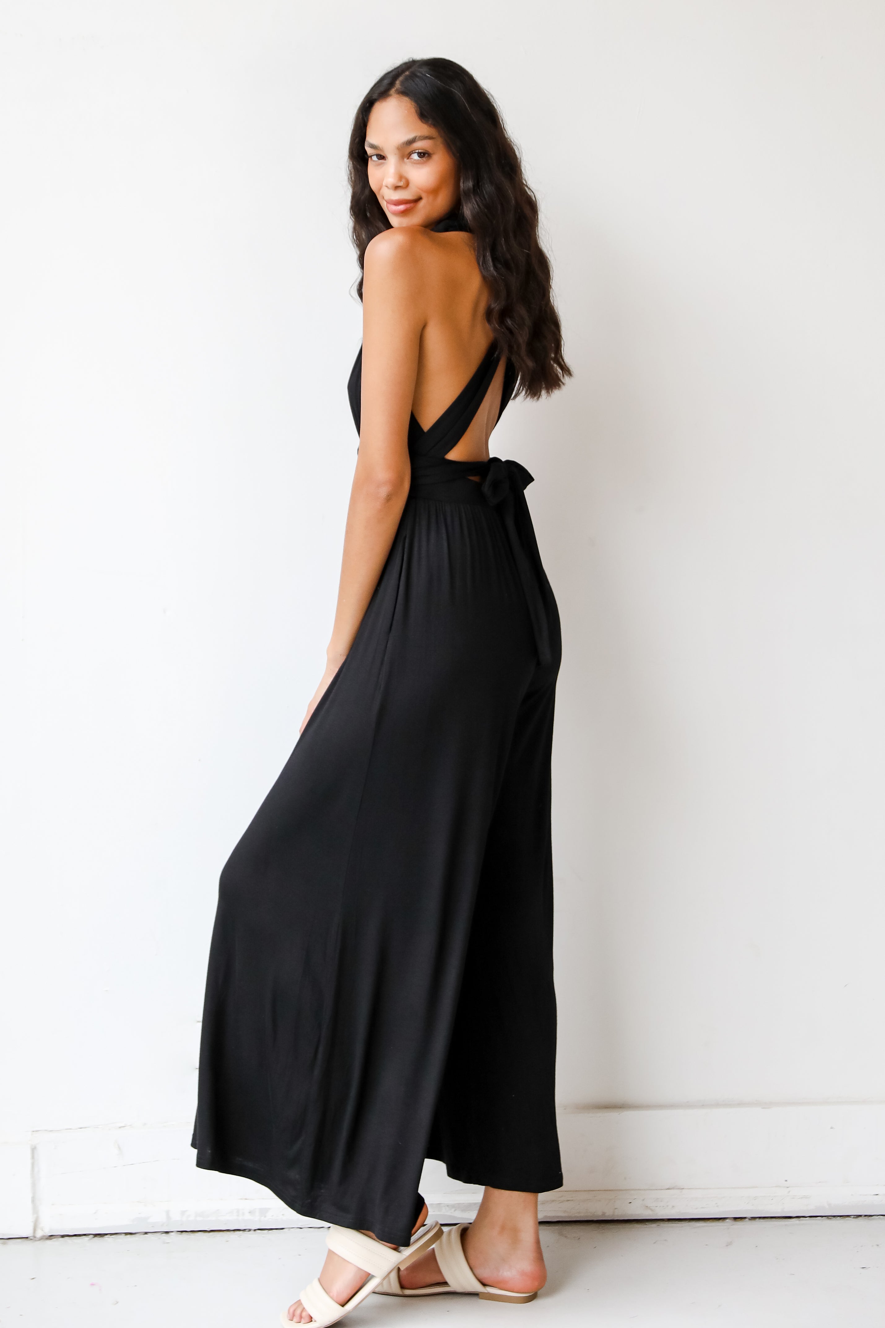 black Jumpsuit side view