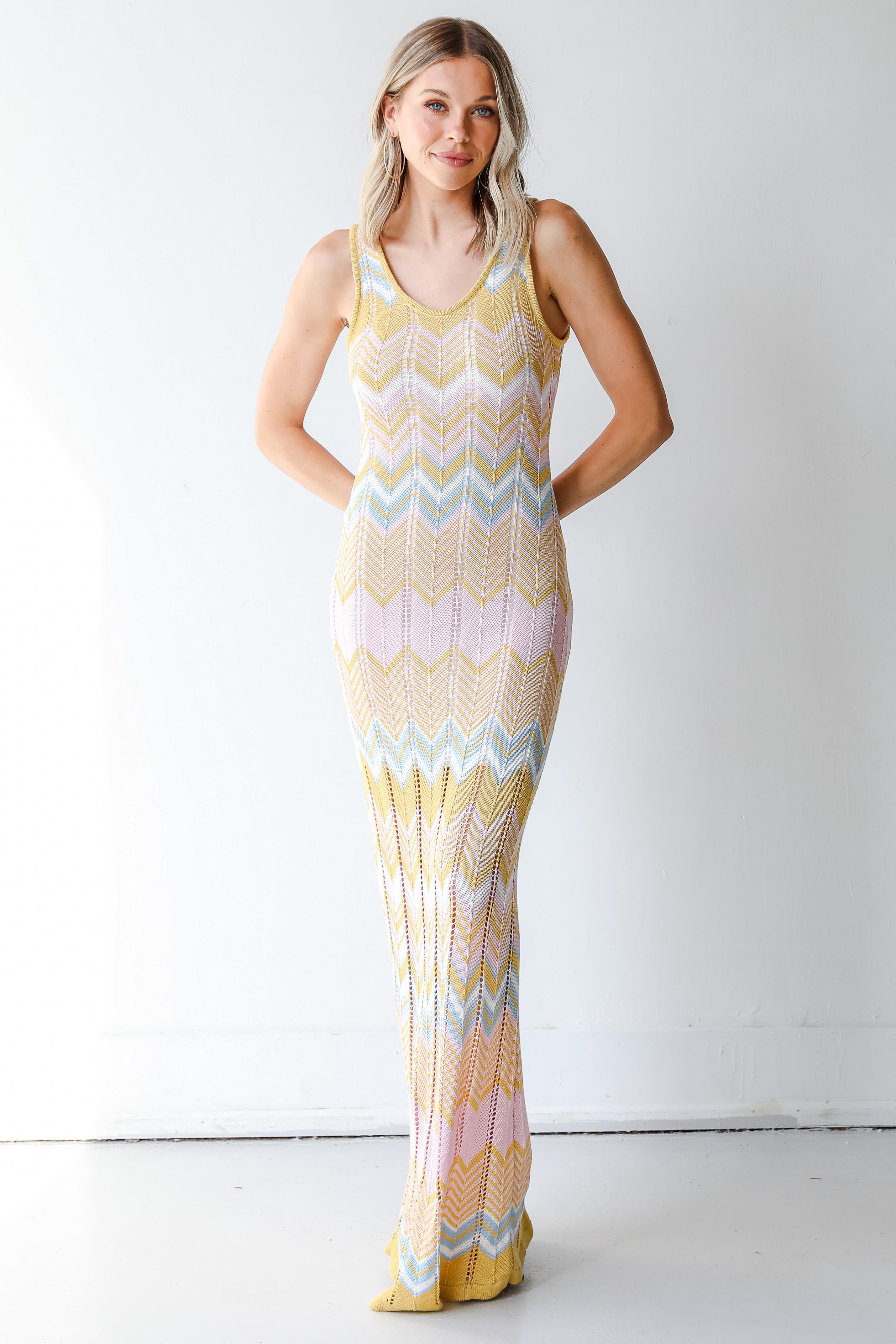 Crochet Knit Maxi Dress