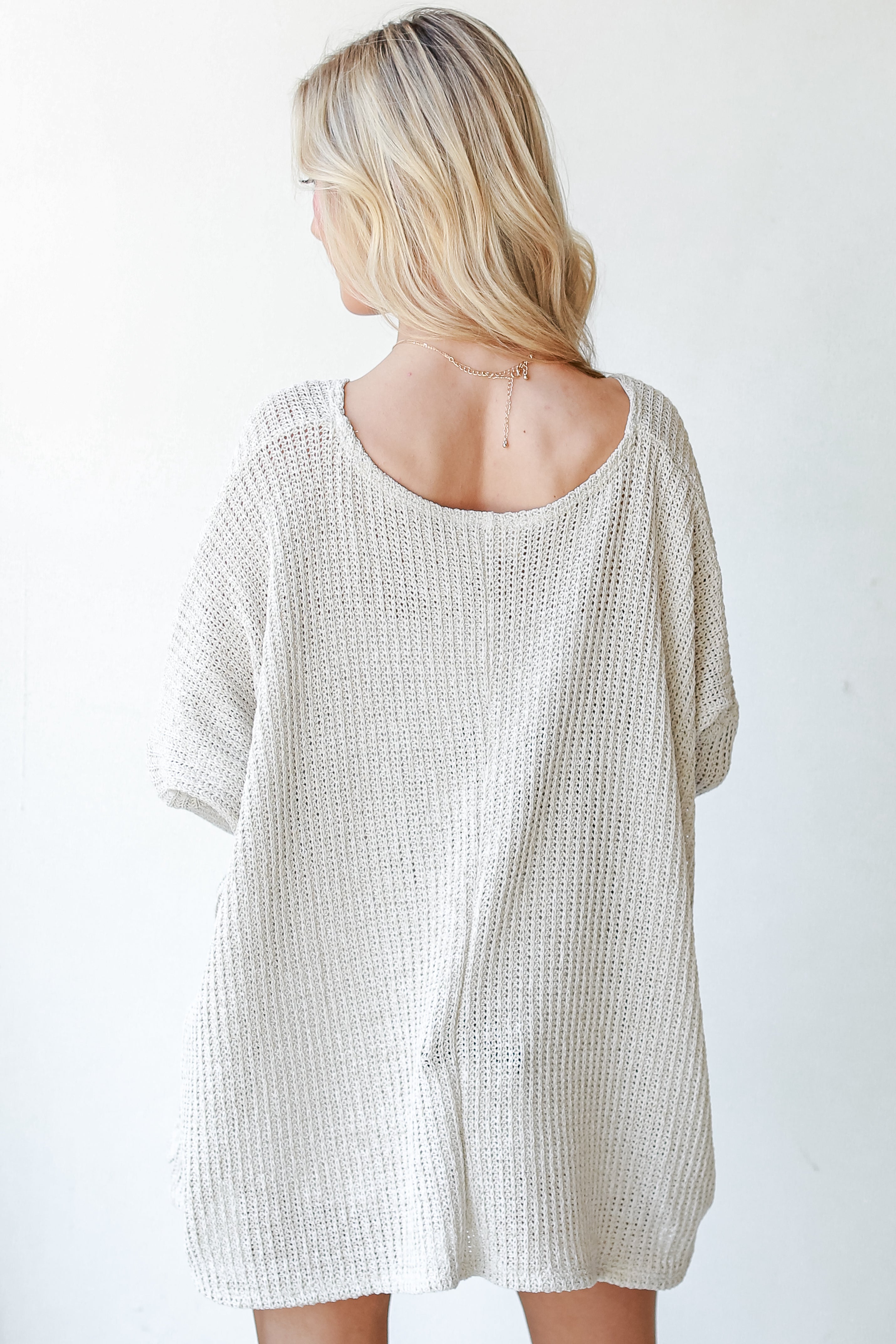 Loose Knit Sweater back view