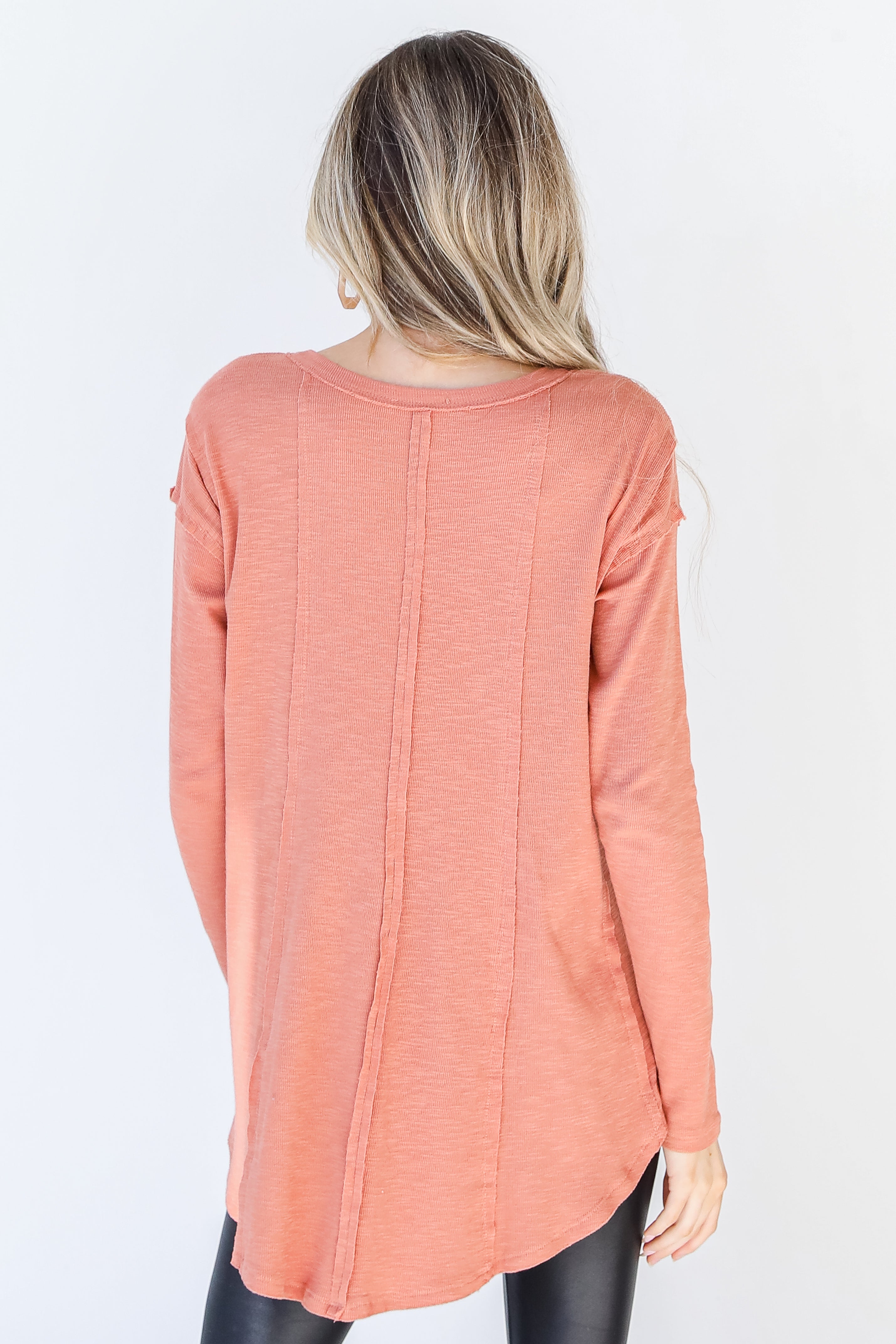 Knit Top in rust back view