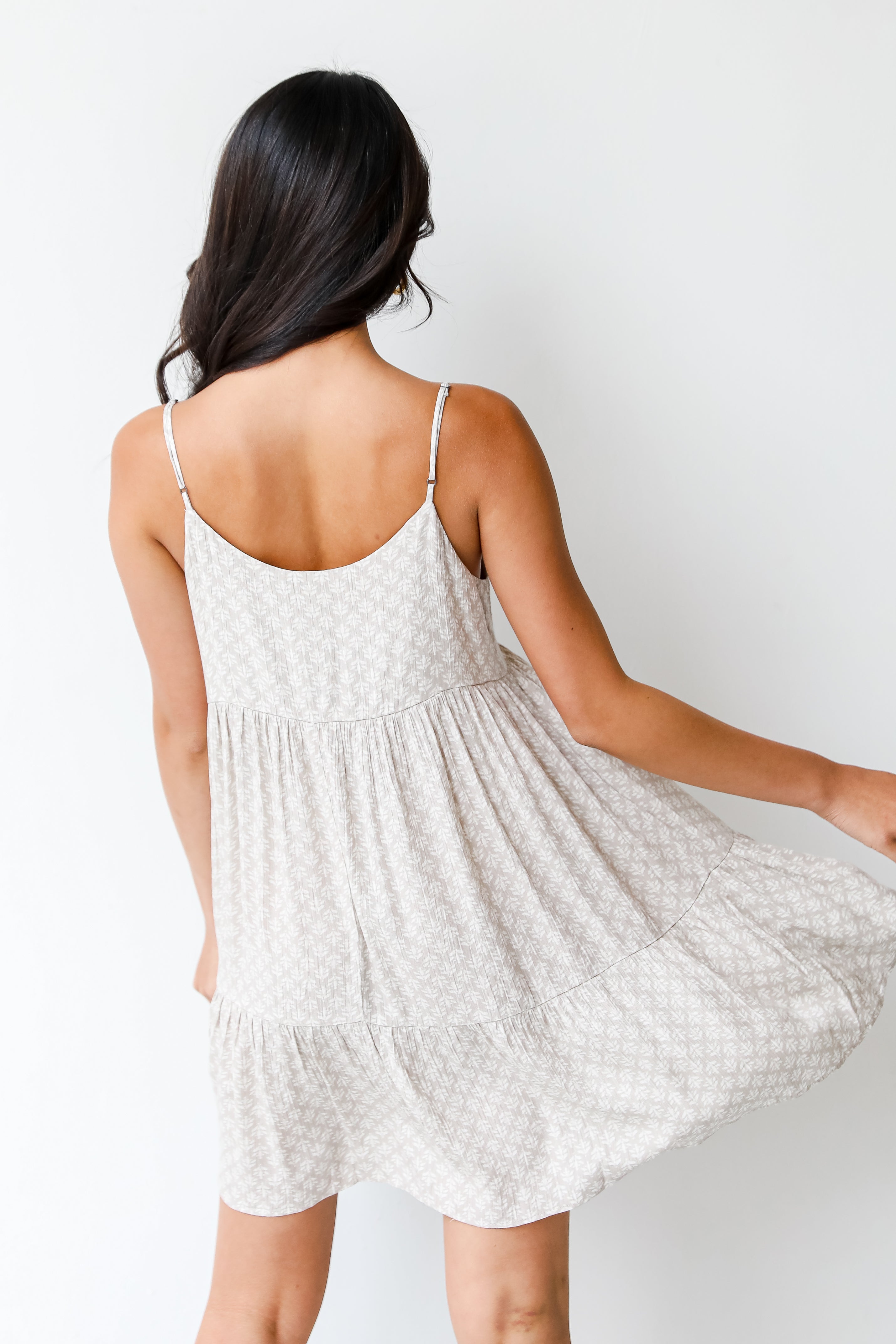 Mini Dress in grey back view