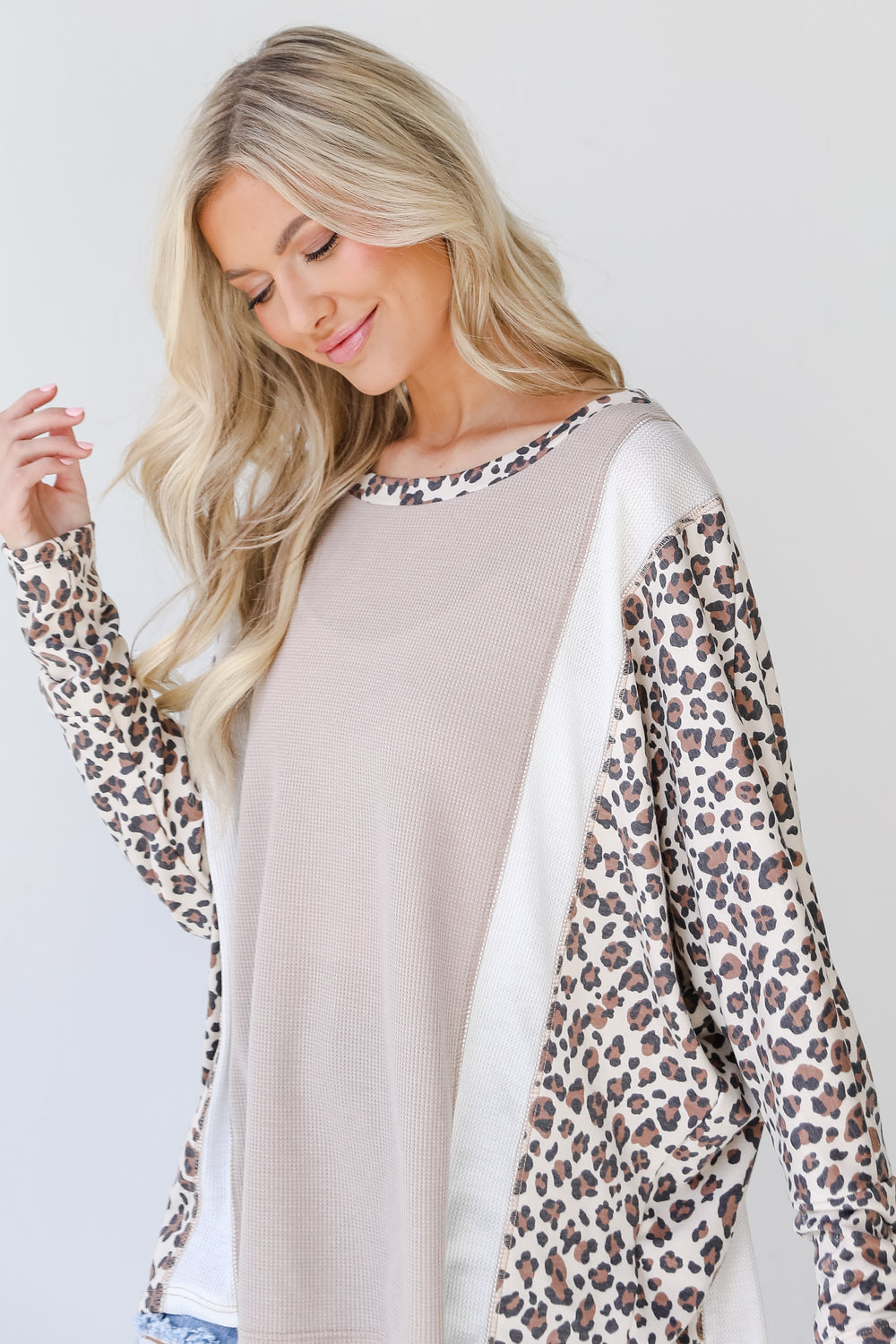 Leopard Color Block Top from dress up