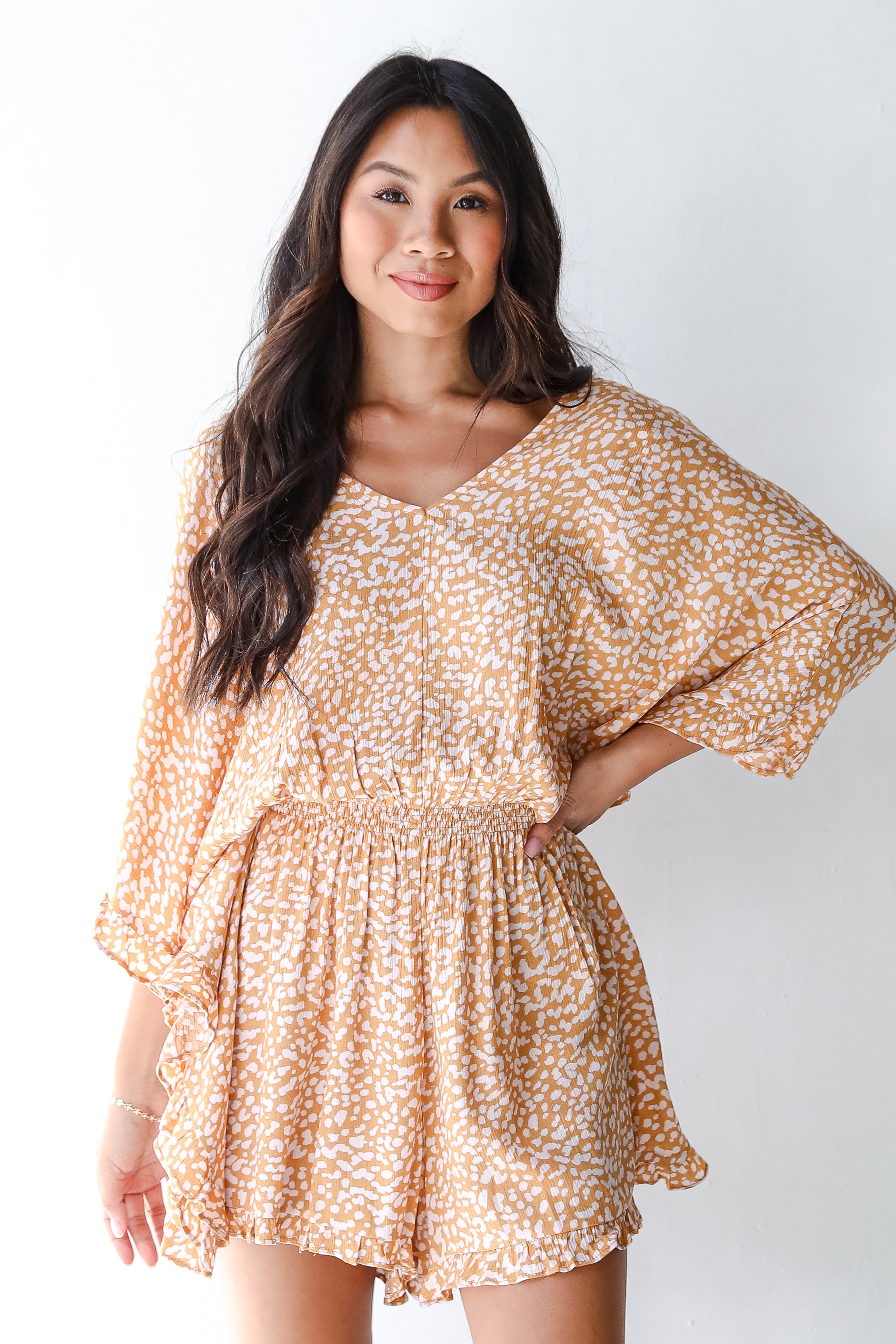 Leopard Romper on model