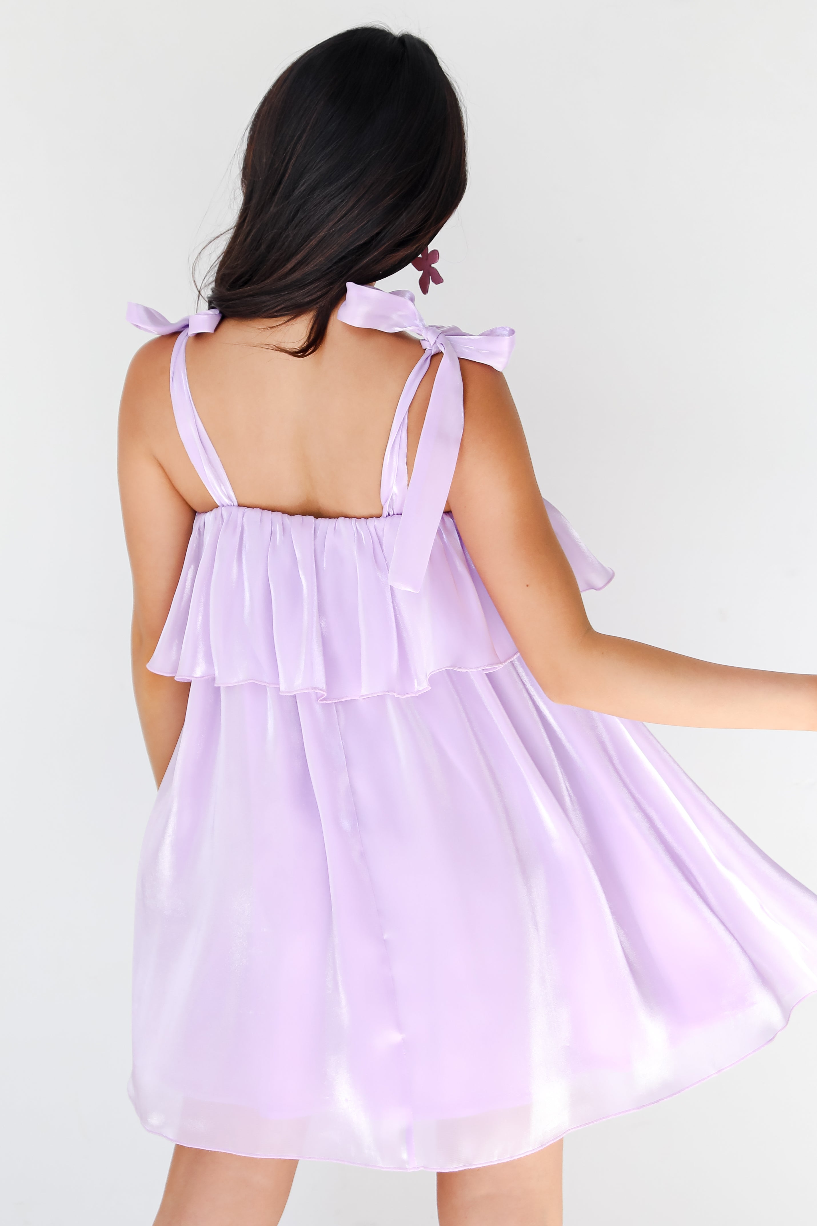 Iridescent Mini Dress back view