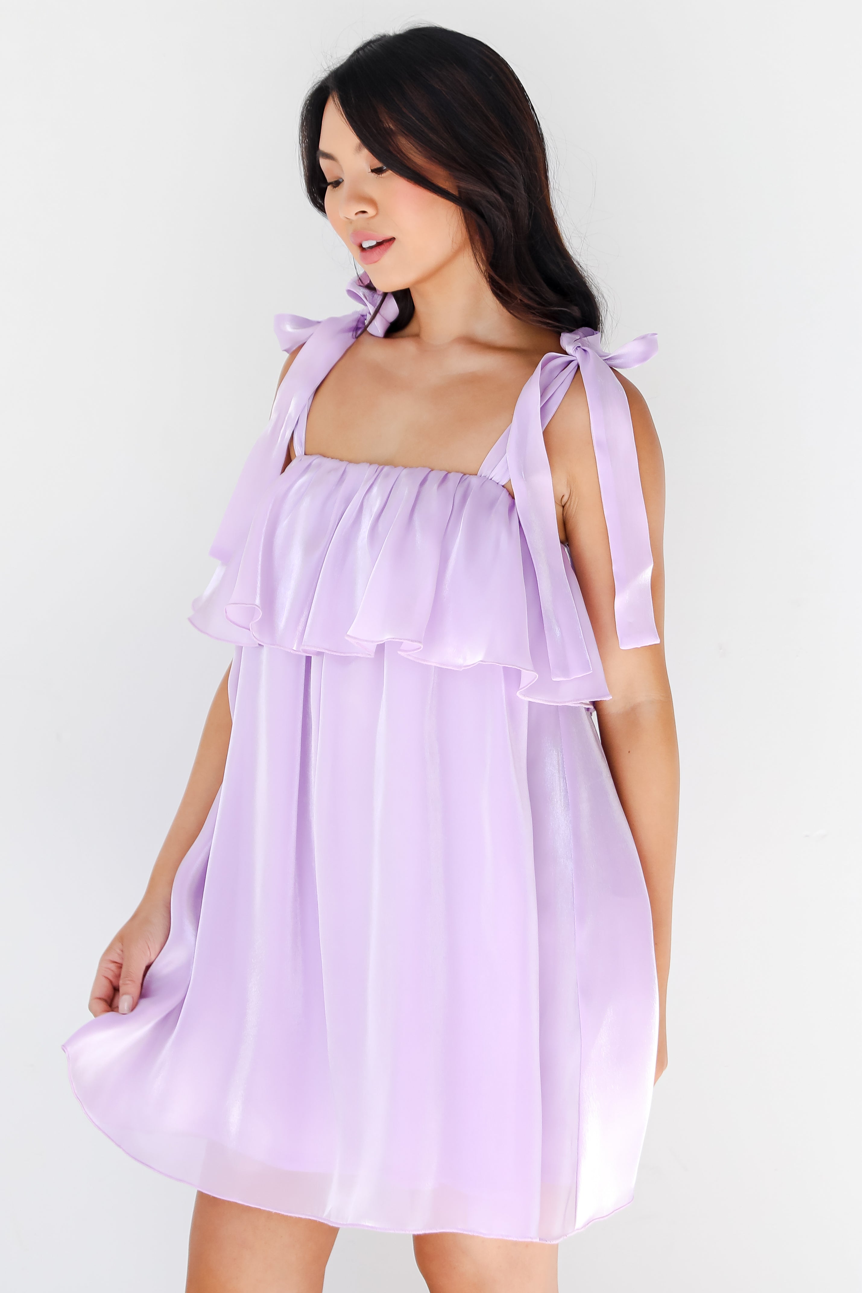 Iridescent Mini Dress side view