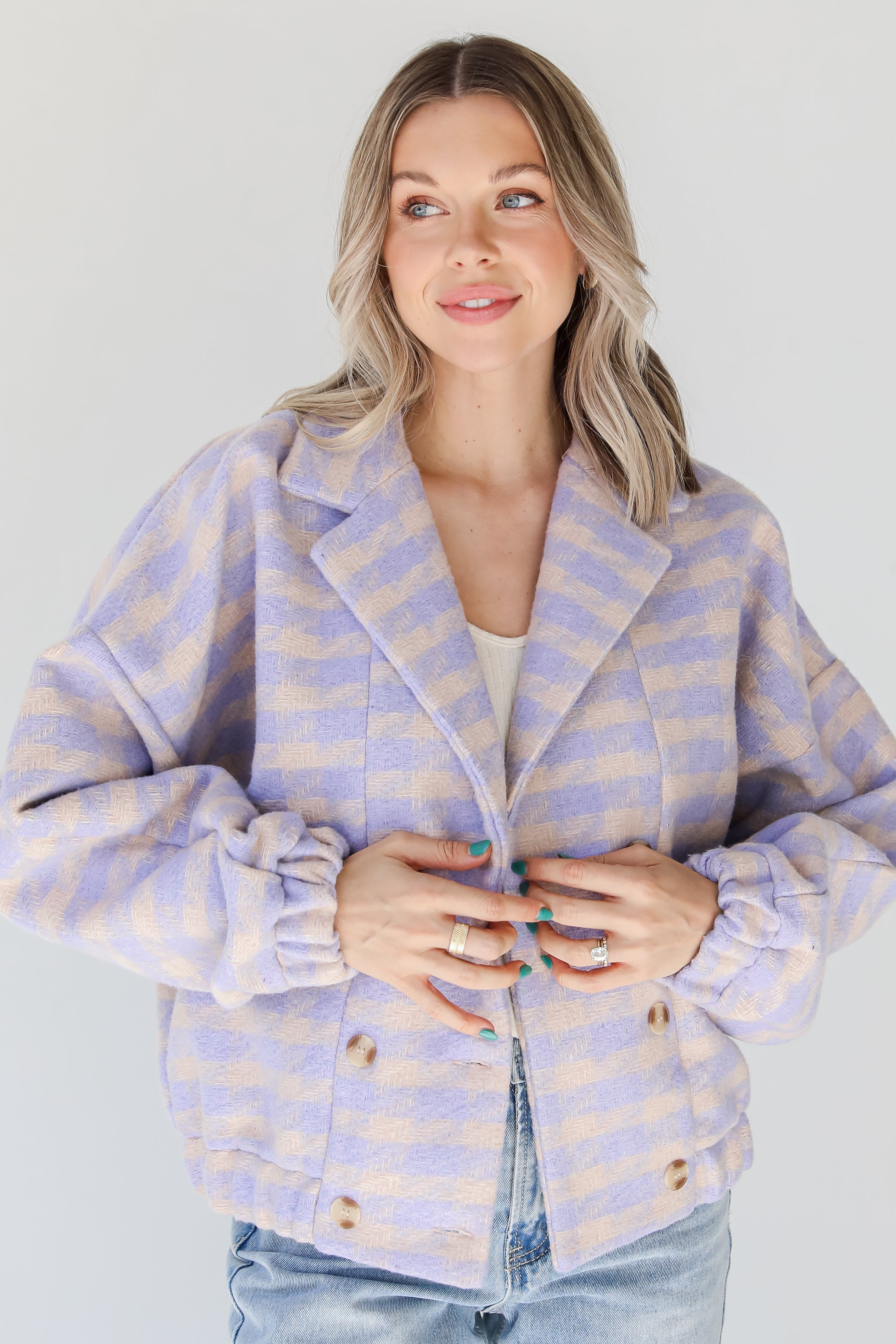 Tweed Jacket on model