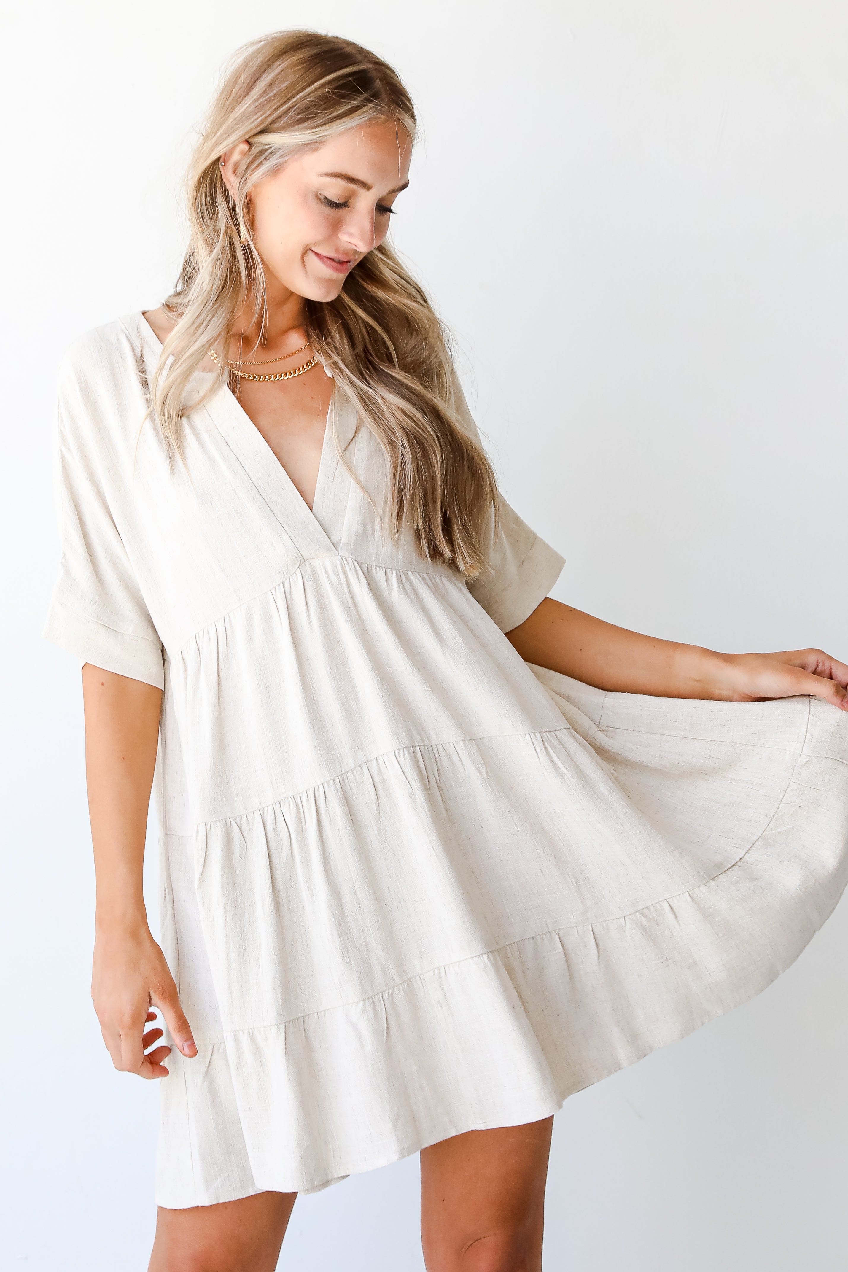 Linen Babydoll Dress