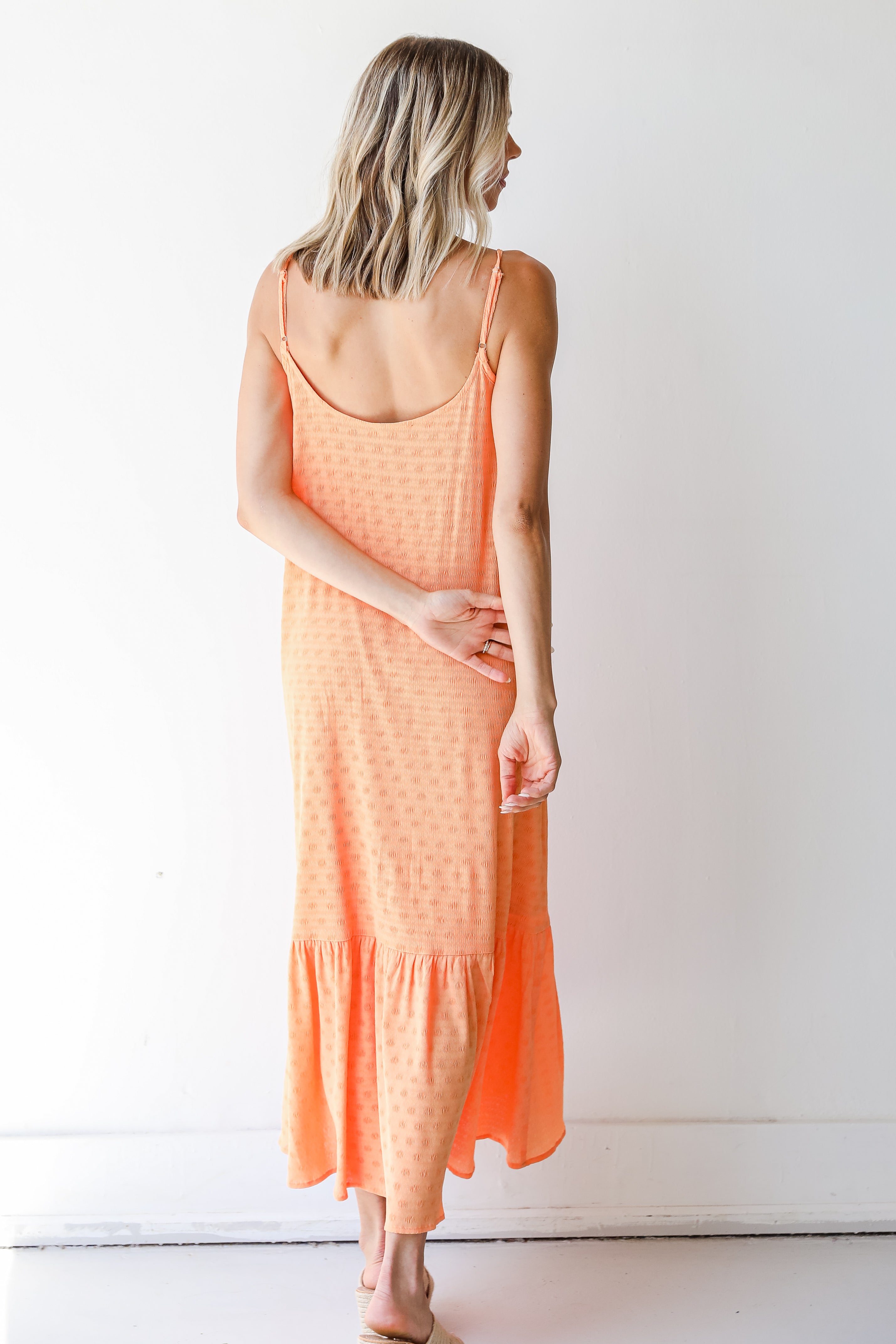 Maxi Dress in orange back view