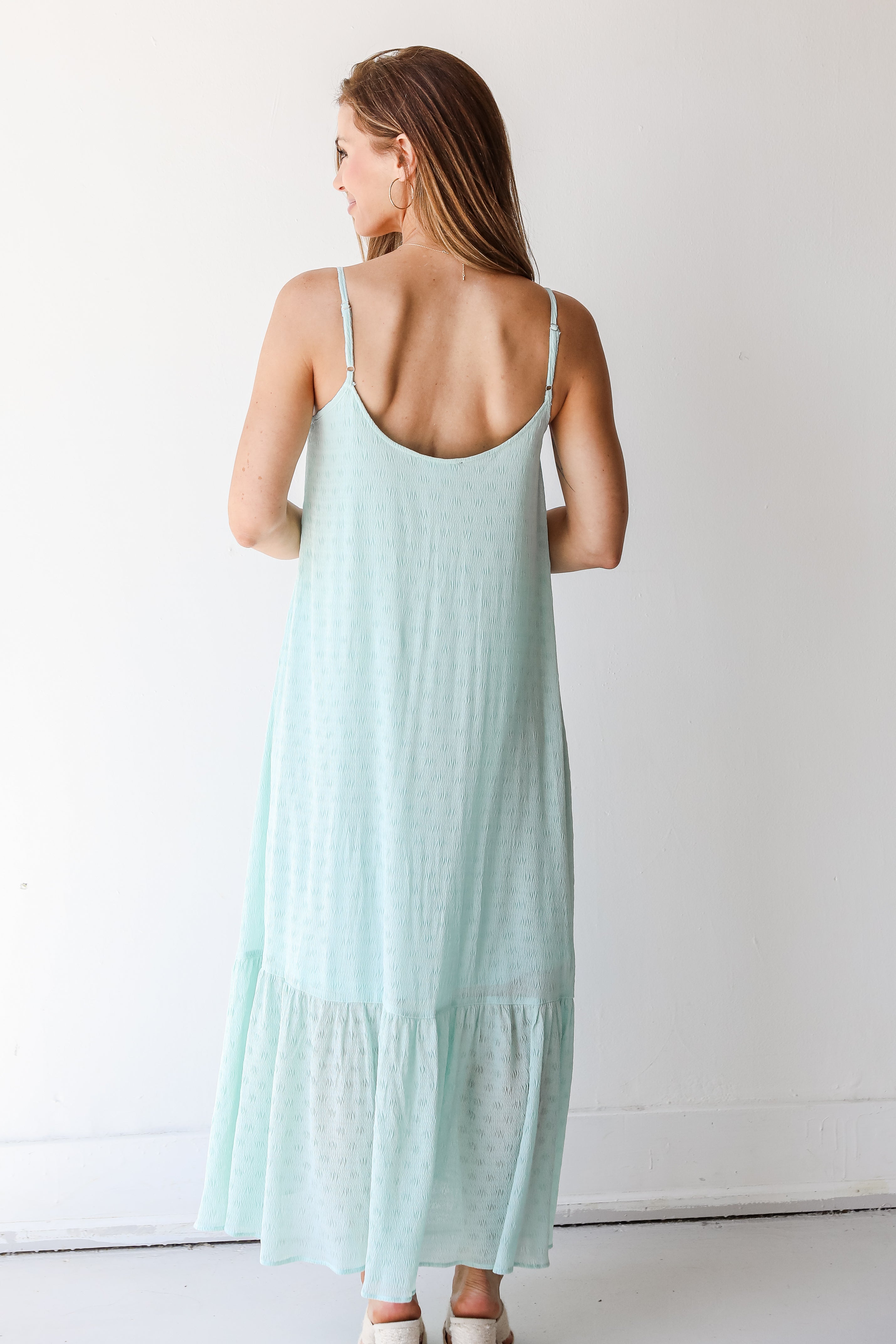 Maxi Dress in mint back view