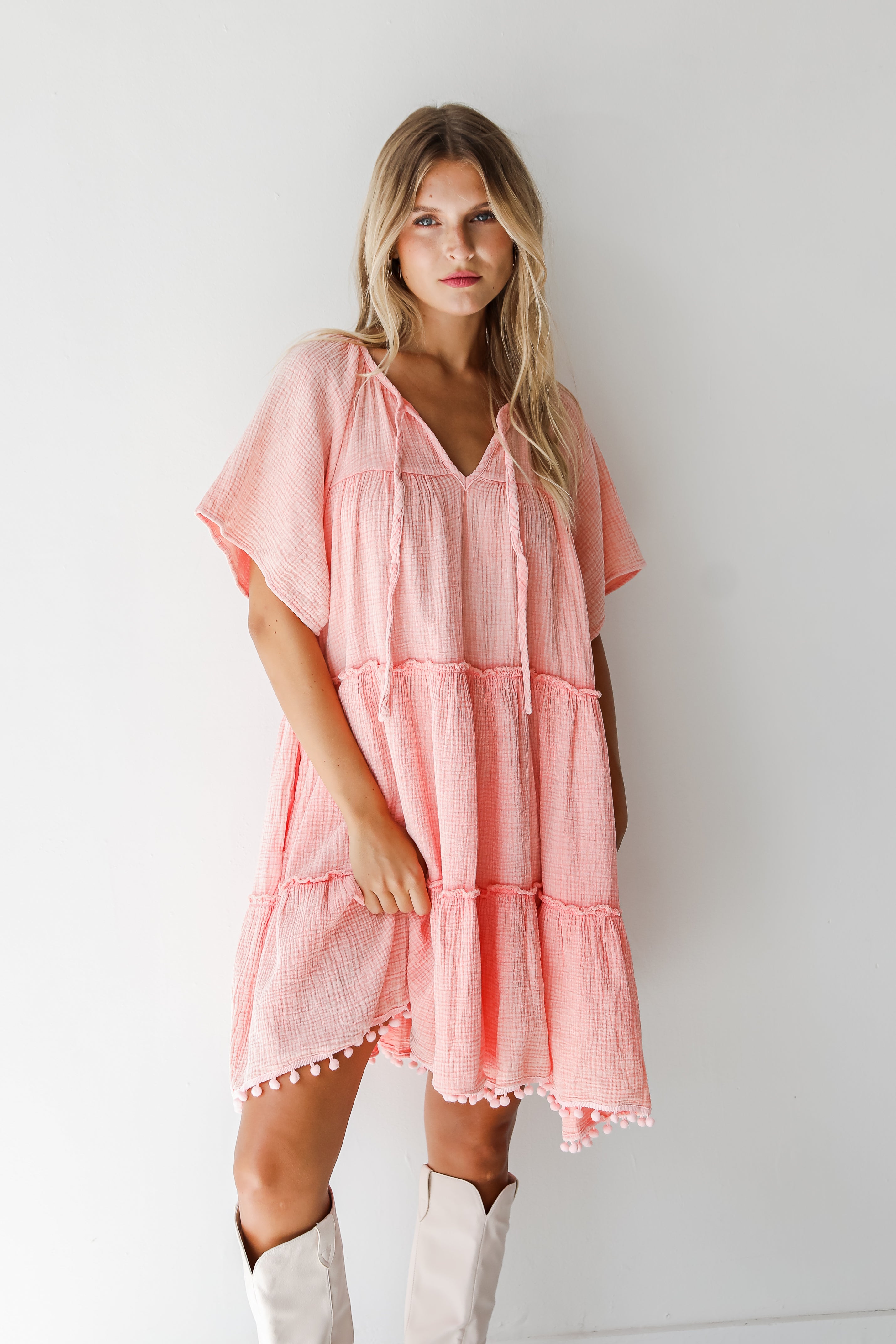 FINAL SALE - Total Cutie Linen Mini Dress