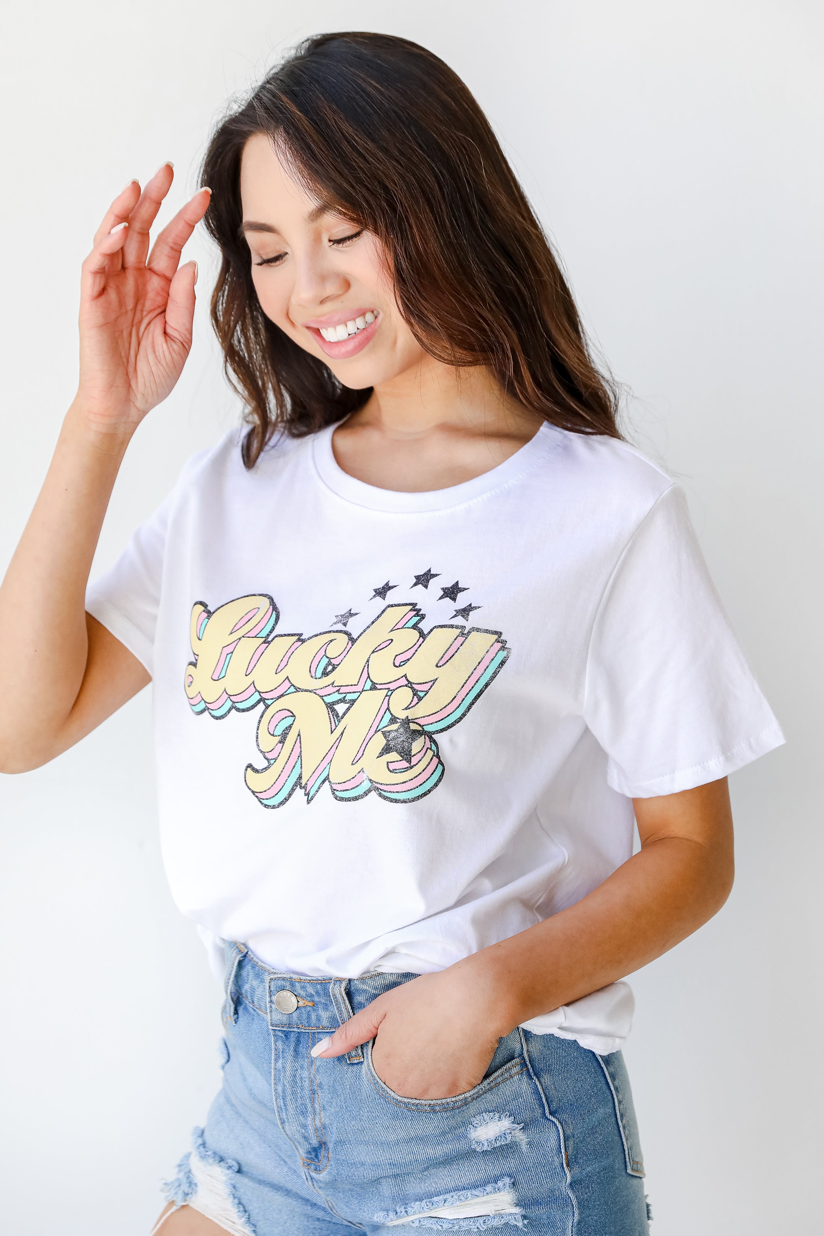 Lucky Me Graphic Tee side view