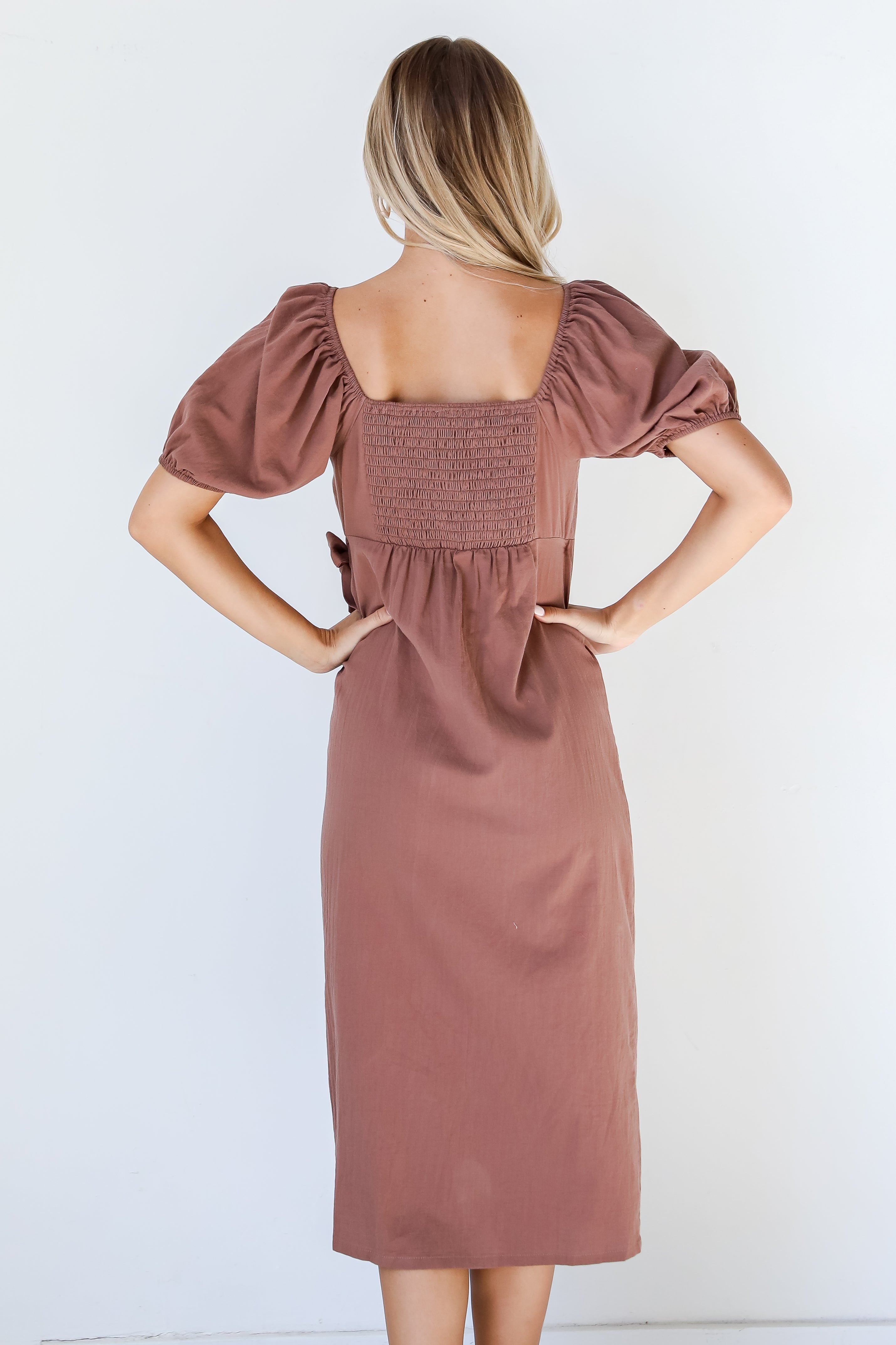Wrap Midi Dress back view