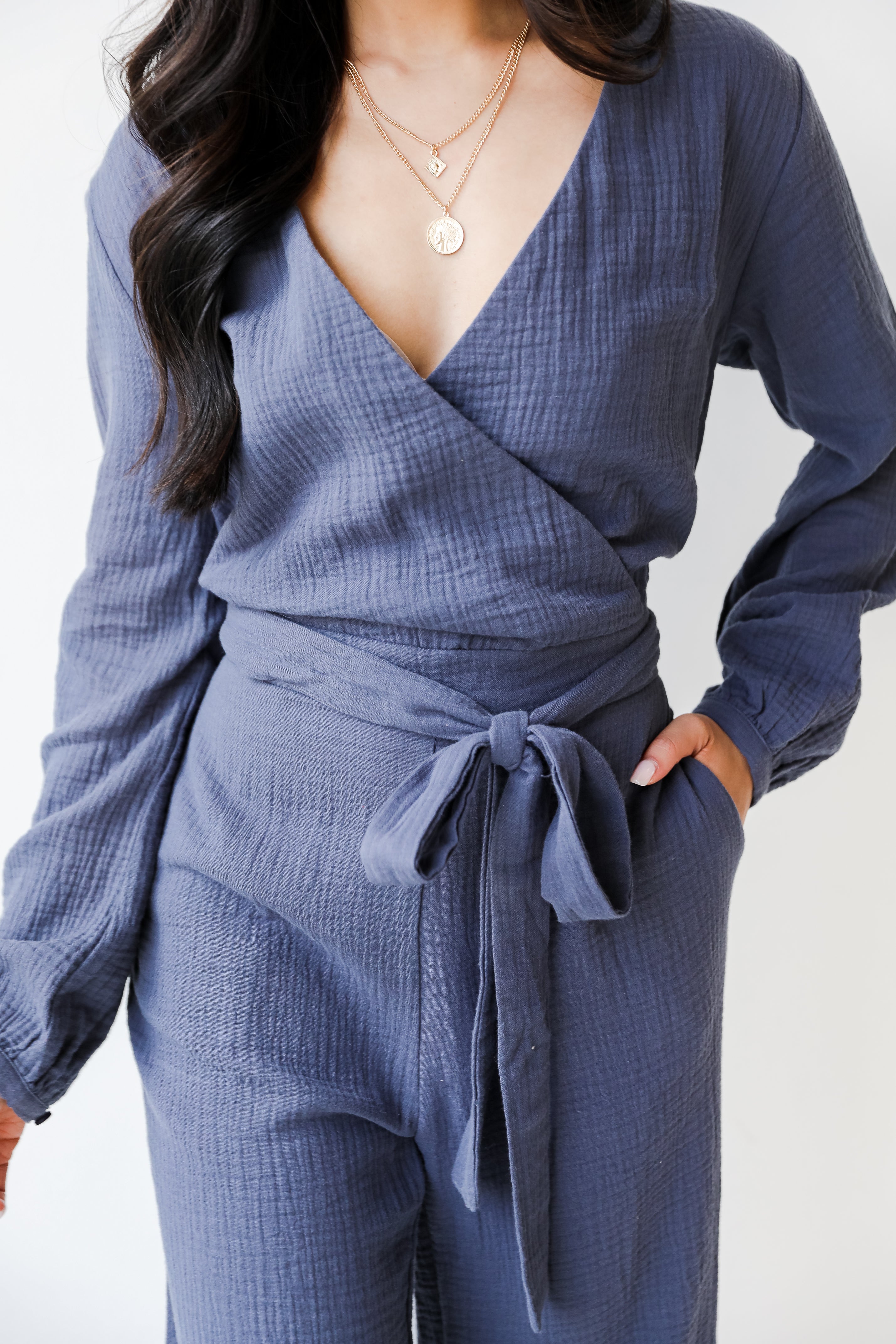 Linen Jumpsuit close up