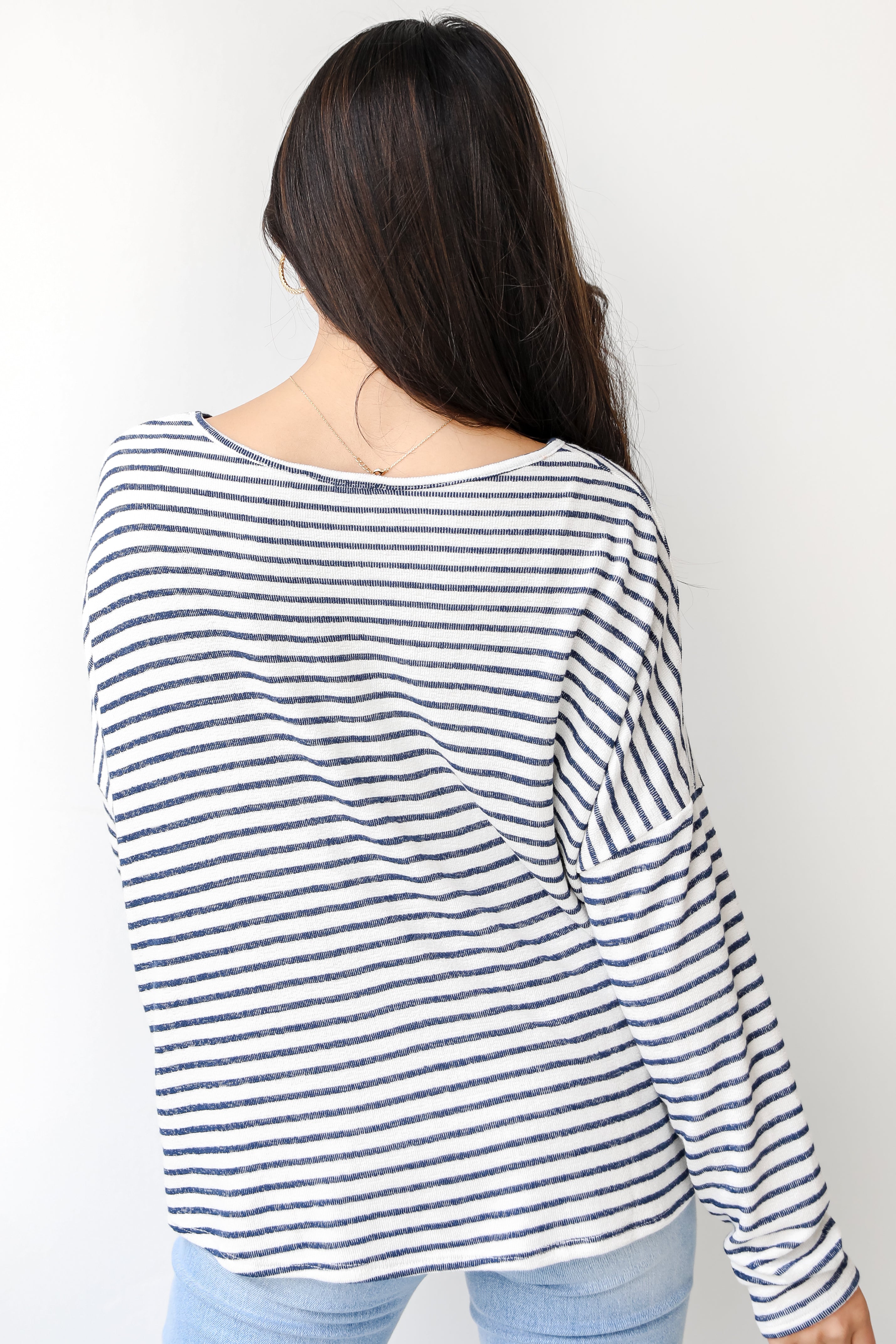 Striped Knit Top back view