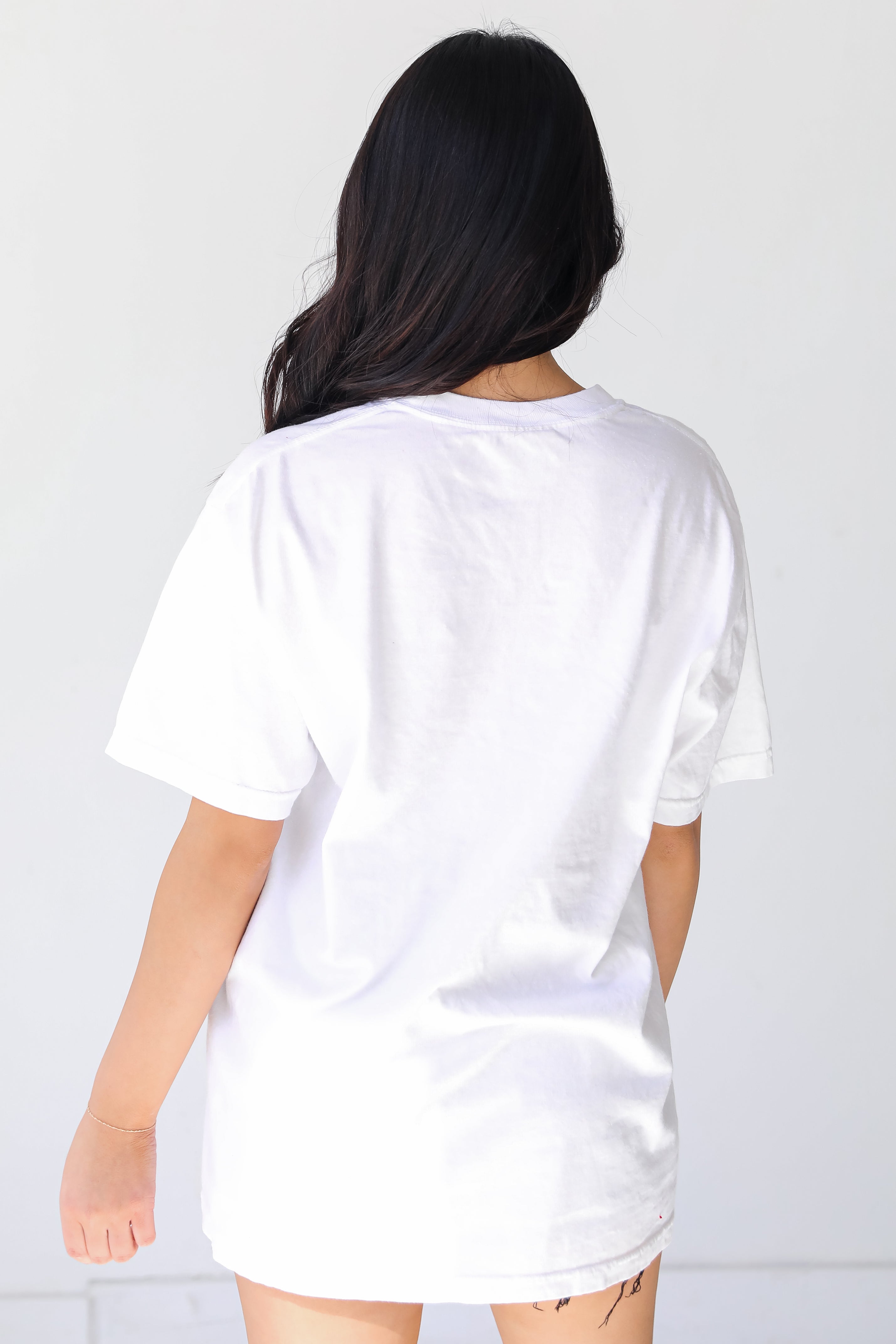 White North Hall Trojans Tee back view