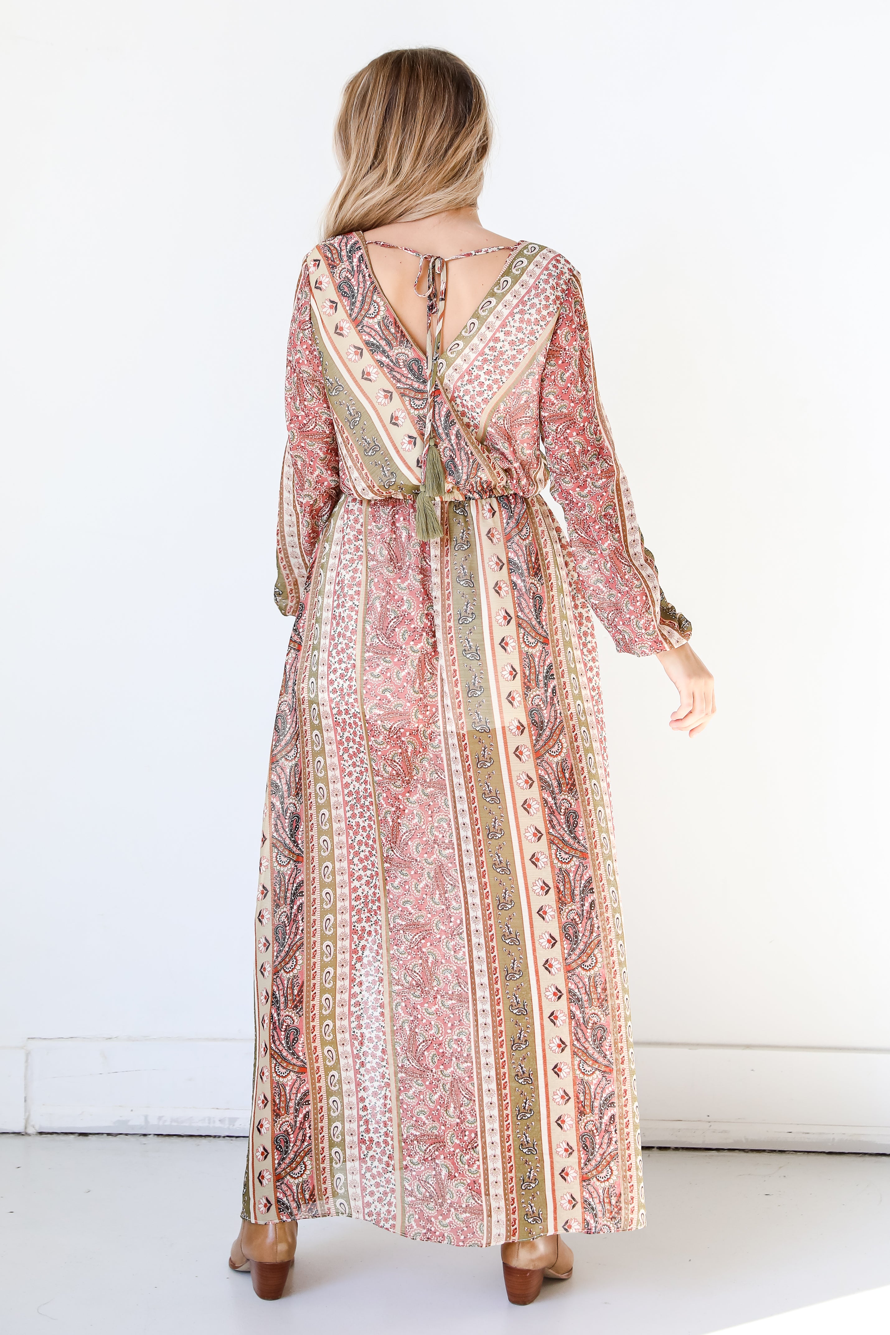 boho Maxi Dress back view
